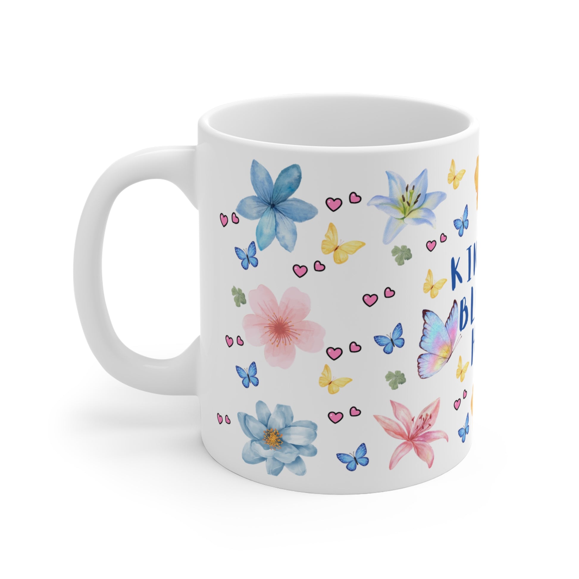 POSITIVITY MENTAL HEALTH Kindness Blooms Floral Ceramic Mug | 11oz, 15oz, 20oz - Resilient Mind Media