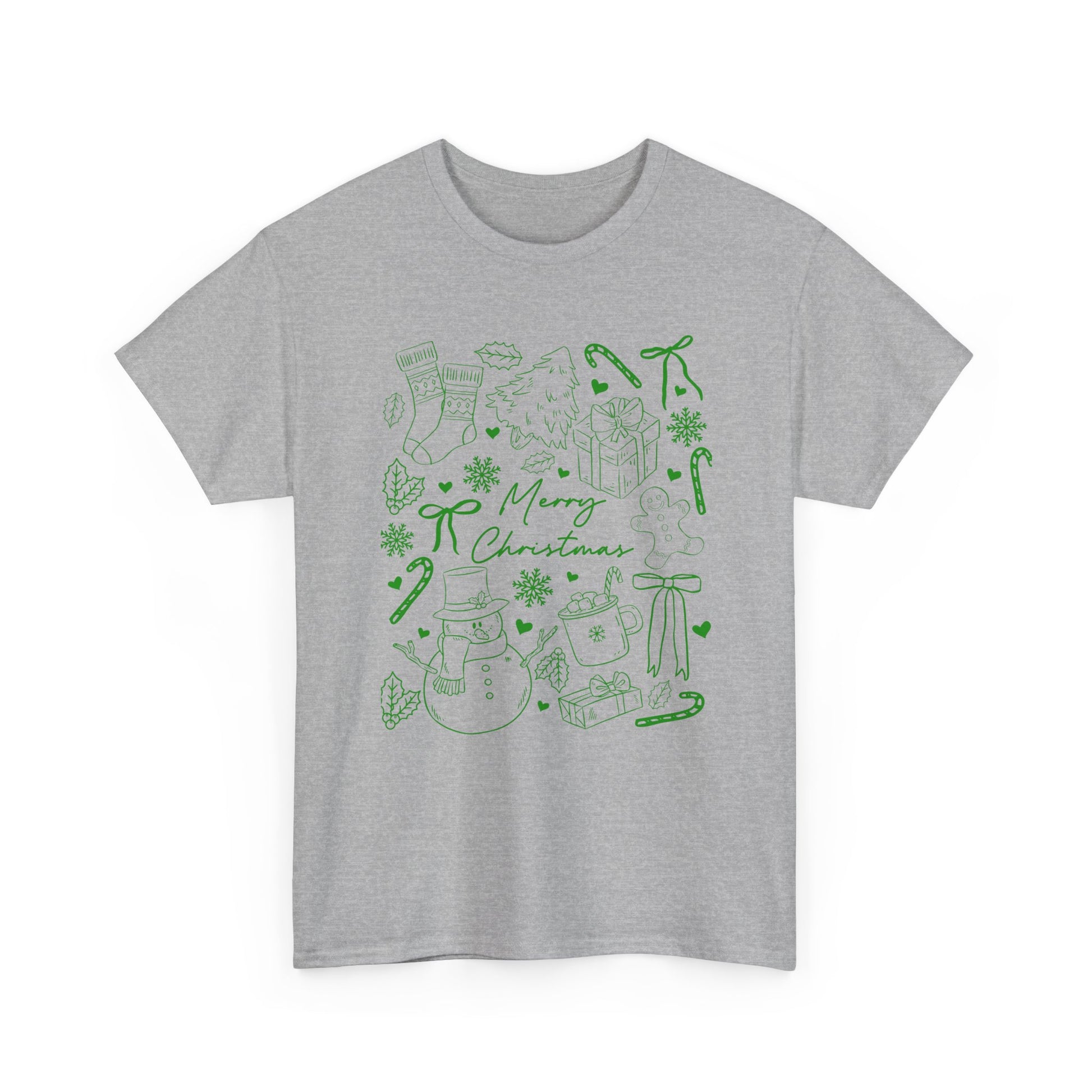 Merry Christmas Unisex Heavy Cotton Tee, Holiday T-Shirt, Christmas Apparel, Gift for Him/Her, Festive Fashion - Resilient Mind Media