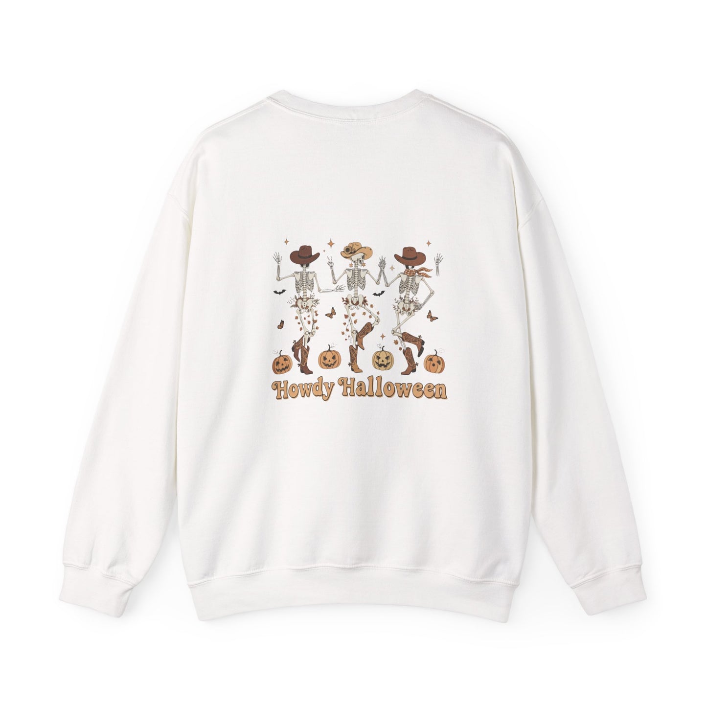 Halloween Skeleton Crewneck Sweatshirt, Unisex Fall Apparel, Casual Halloween Outfit, Spooky Season Sweatshirt, Gift for Halloween Lover