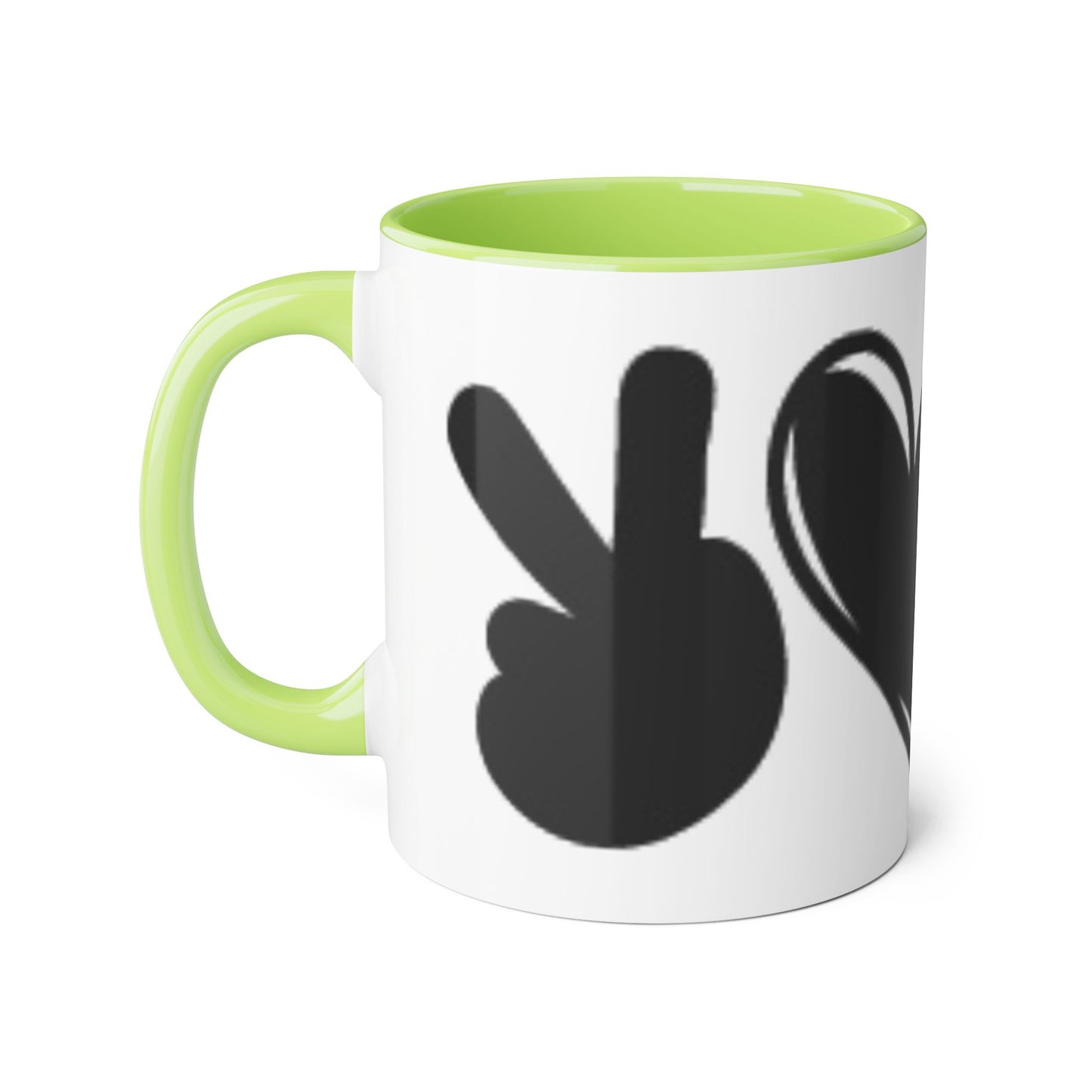 Chic Love Accent Mug - 11oz Black & White Design - Resilient Mind Media