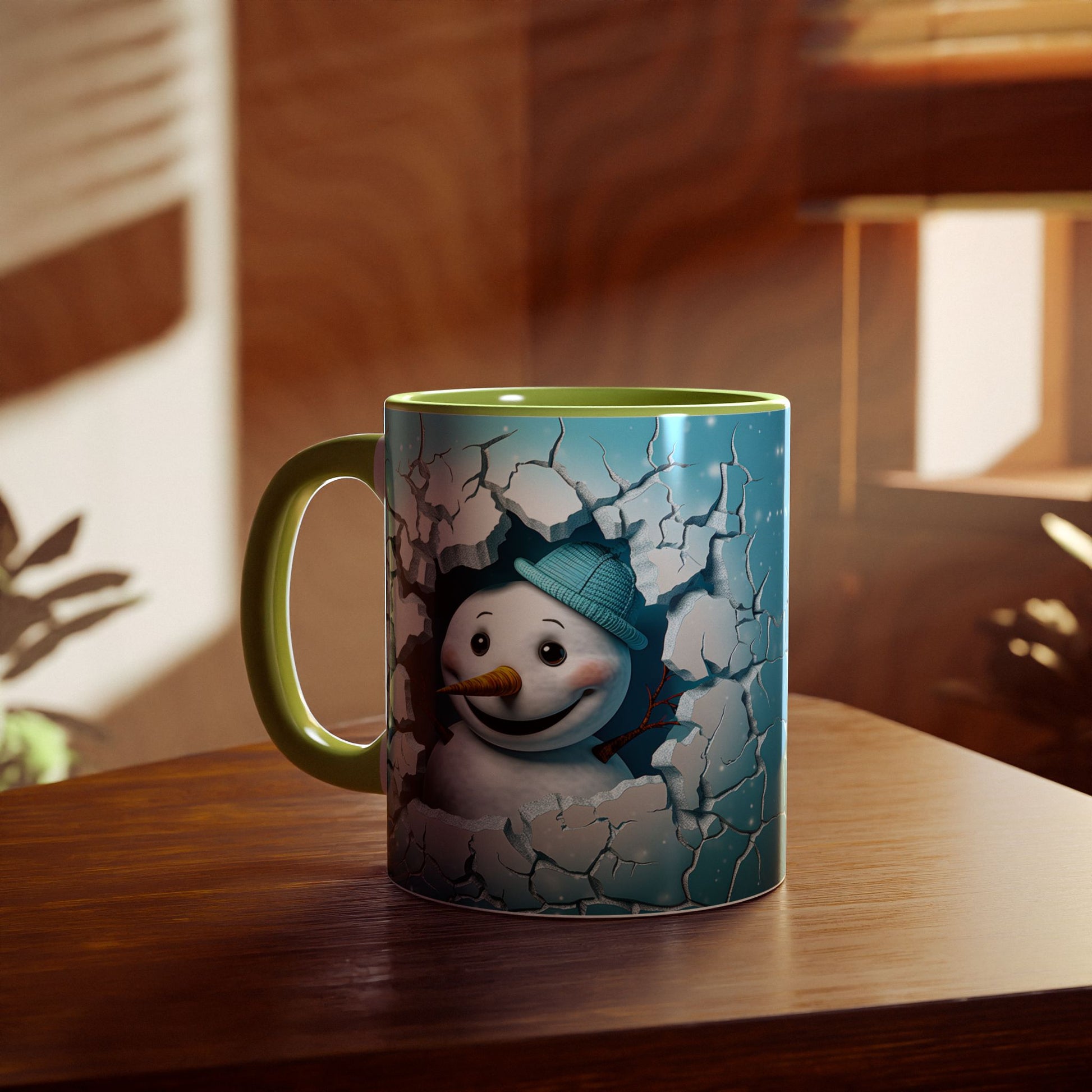 Winter Wonderland Snowman Accent Mug, 11oz - Resilient Mind Media