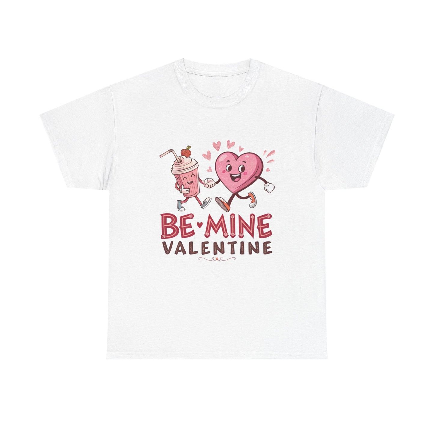 Valentine's Day Unisex Heavy Cotton Tee - 'Be Mine' Graphic T-Shirt - Resilient Mind Media