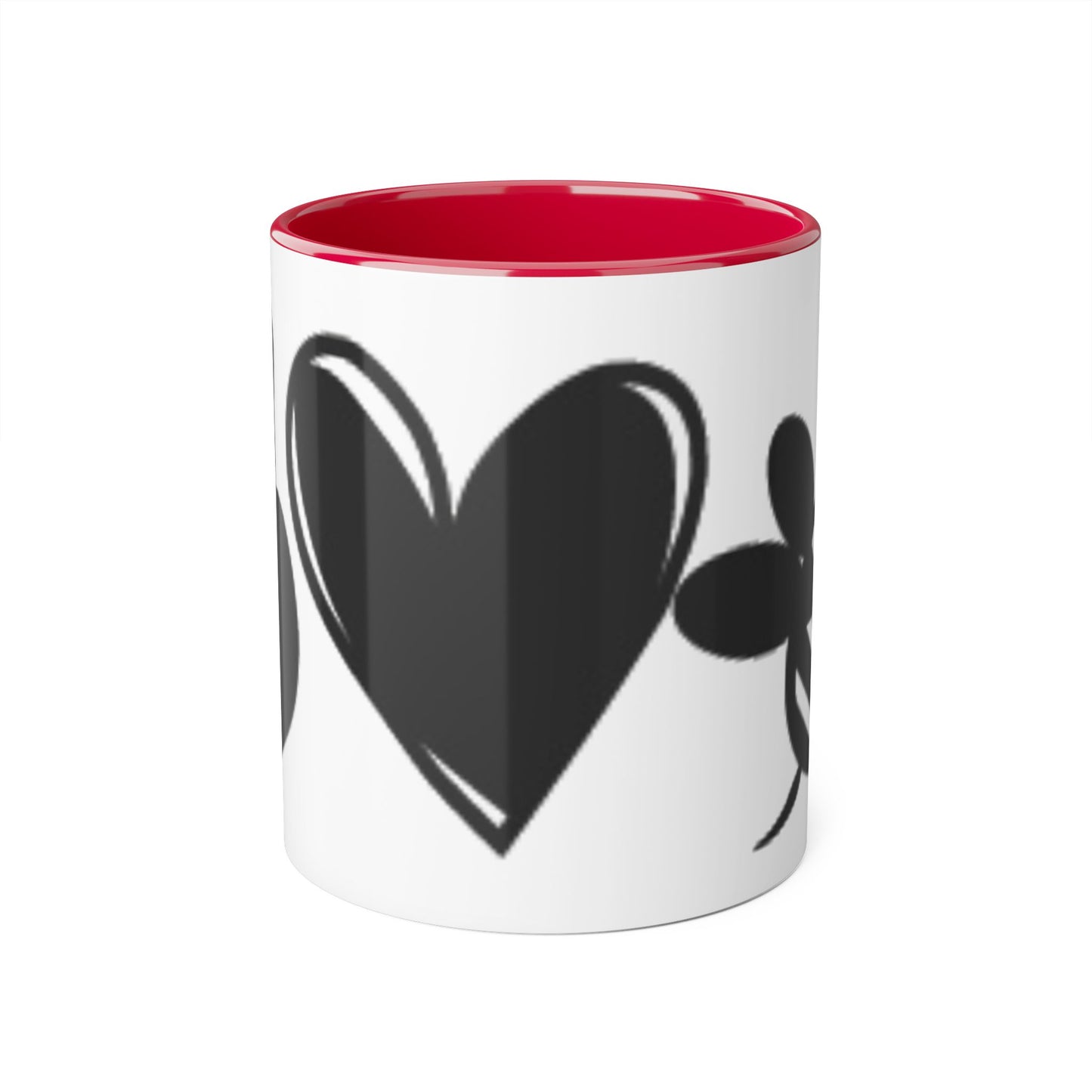 Chic Love Accent Mug - 11oz Black & White Design - Resilient Mind Media