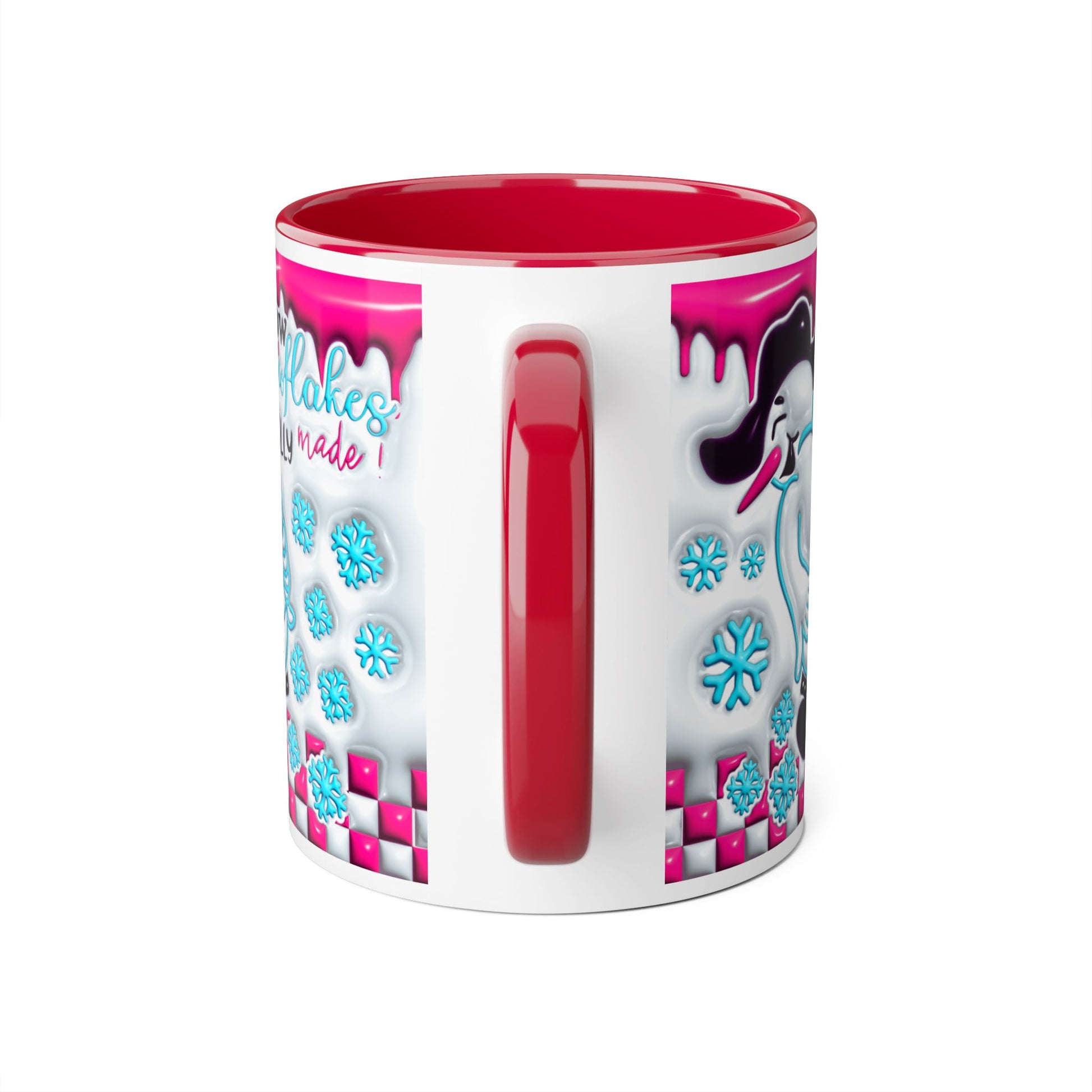 Colorful Winter Themed Accent Mug - 'How Snowflakes Are Really Made!' - Resilient Mind Media