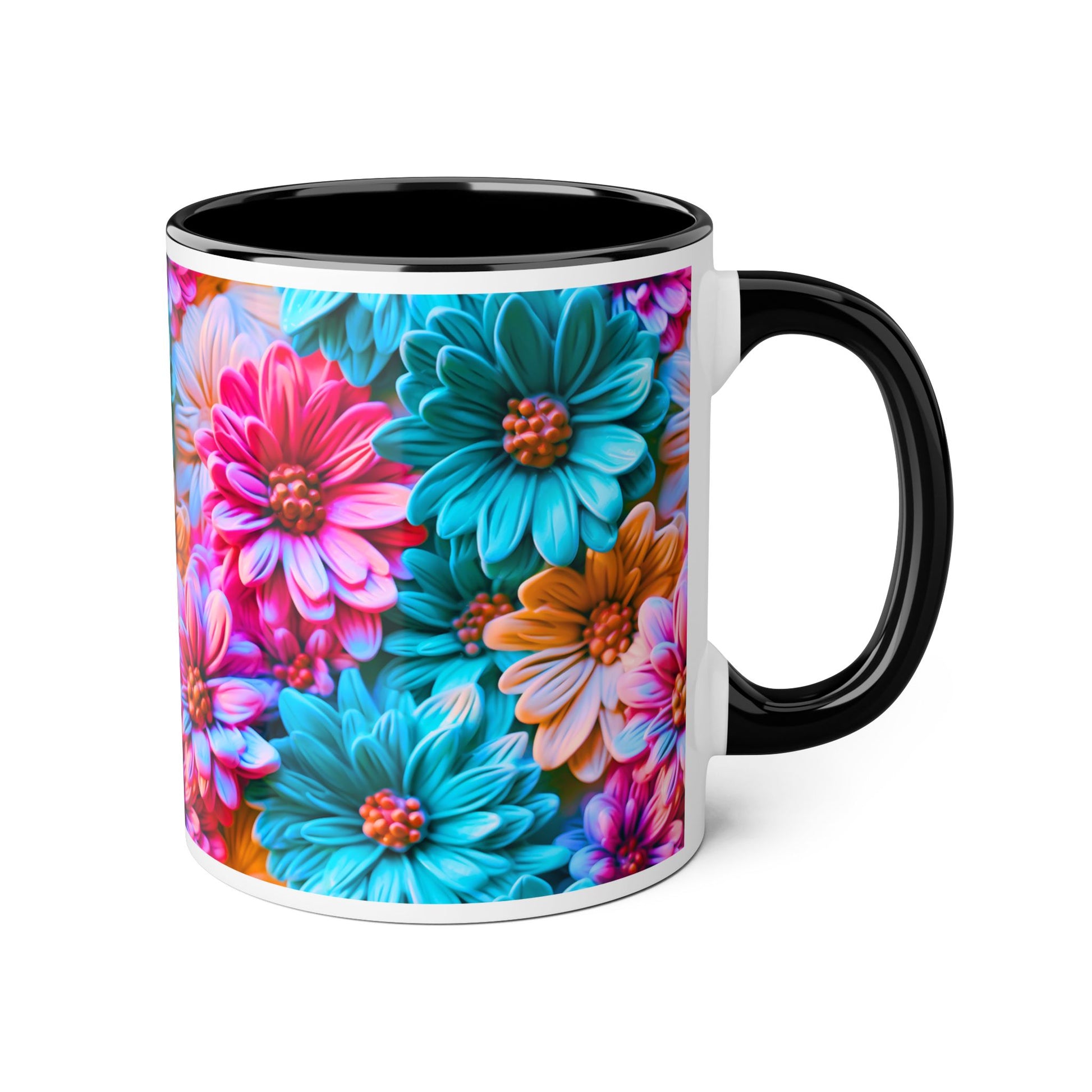 Vibrant Floral Accent Mug - 11oz Coffee Cup for Garden Lovers - Resilient Mind Media