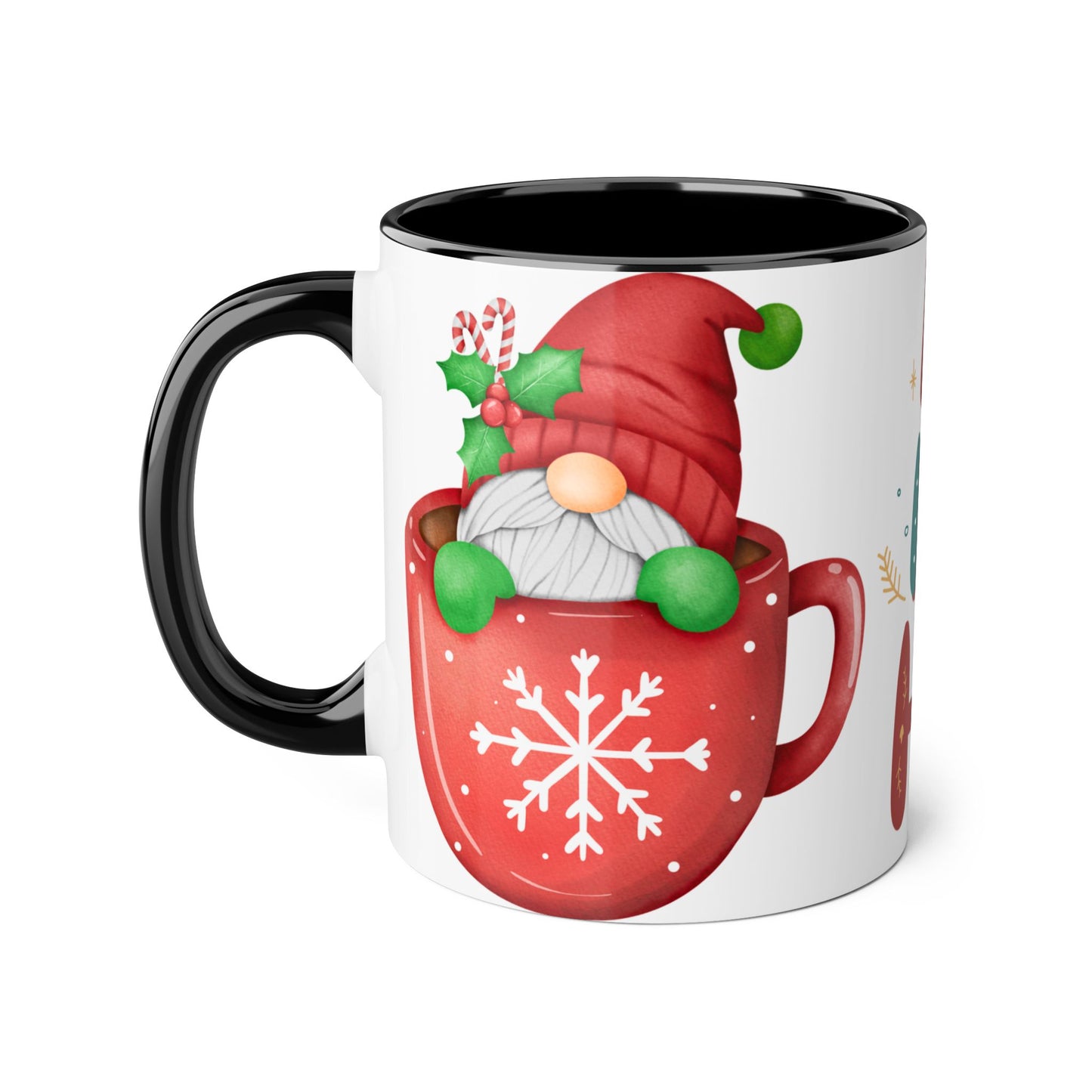 Festive Holiday Mug, Christmas Mug, Santa Coffee Cup, Winter Decor, Ho Ho Ho Gift - Resilient Mind Media