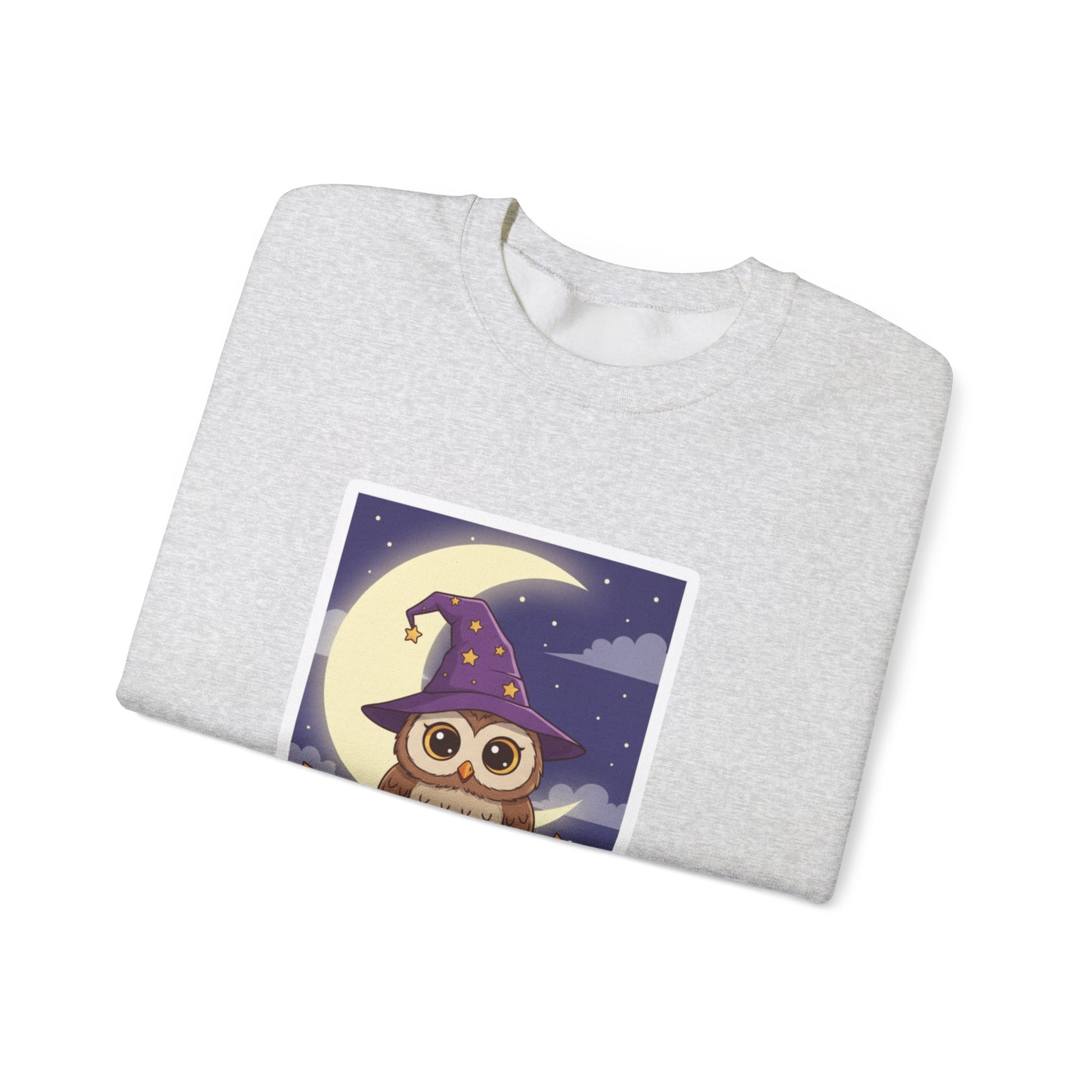 Hoo's Ready for Halloween? Sweatshirt - Cozy Halloween Gift, Cute Owl Design, Fall Style, Unisex Crewneck, Great for Costume Parties - Resilient Mind Media