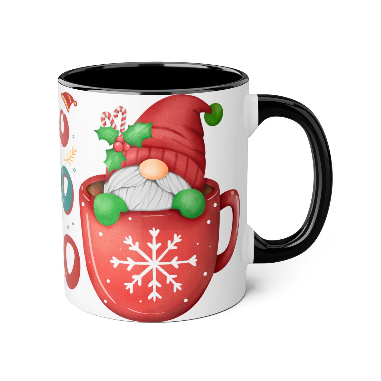 Festive Holiday Mug, Christmas Mug, Santa Coffee Cup, Winter Decor, Ho Ho Ho Gift - Resilient Mind Media