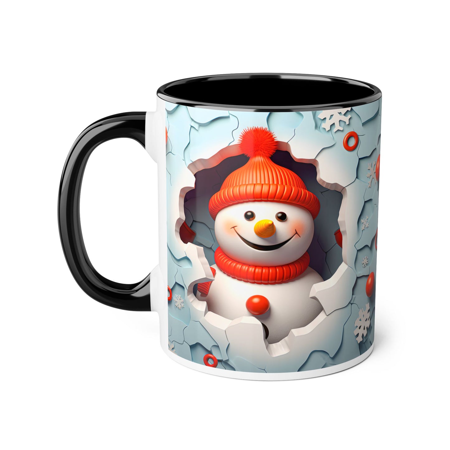Winter Wonderland Accent Mug - 11oz Christmas Snowman Design - Resilient Mind Media