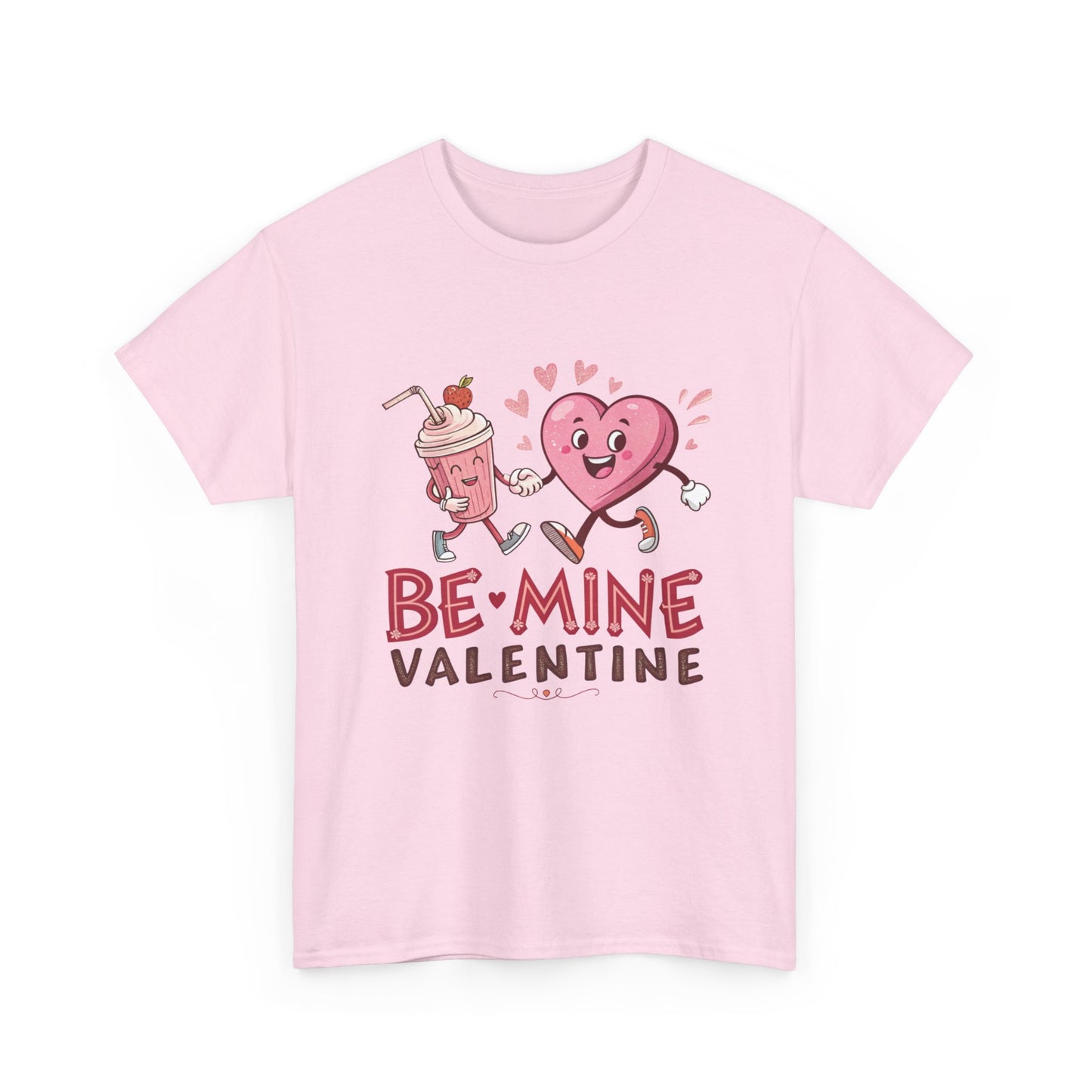 Valentine's Day Unisex Heavy Cotton Tee - 'Be Mine' Graphic T-Shirt - Resilient Mind Media