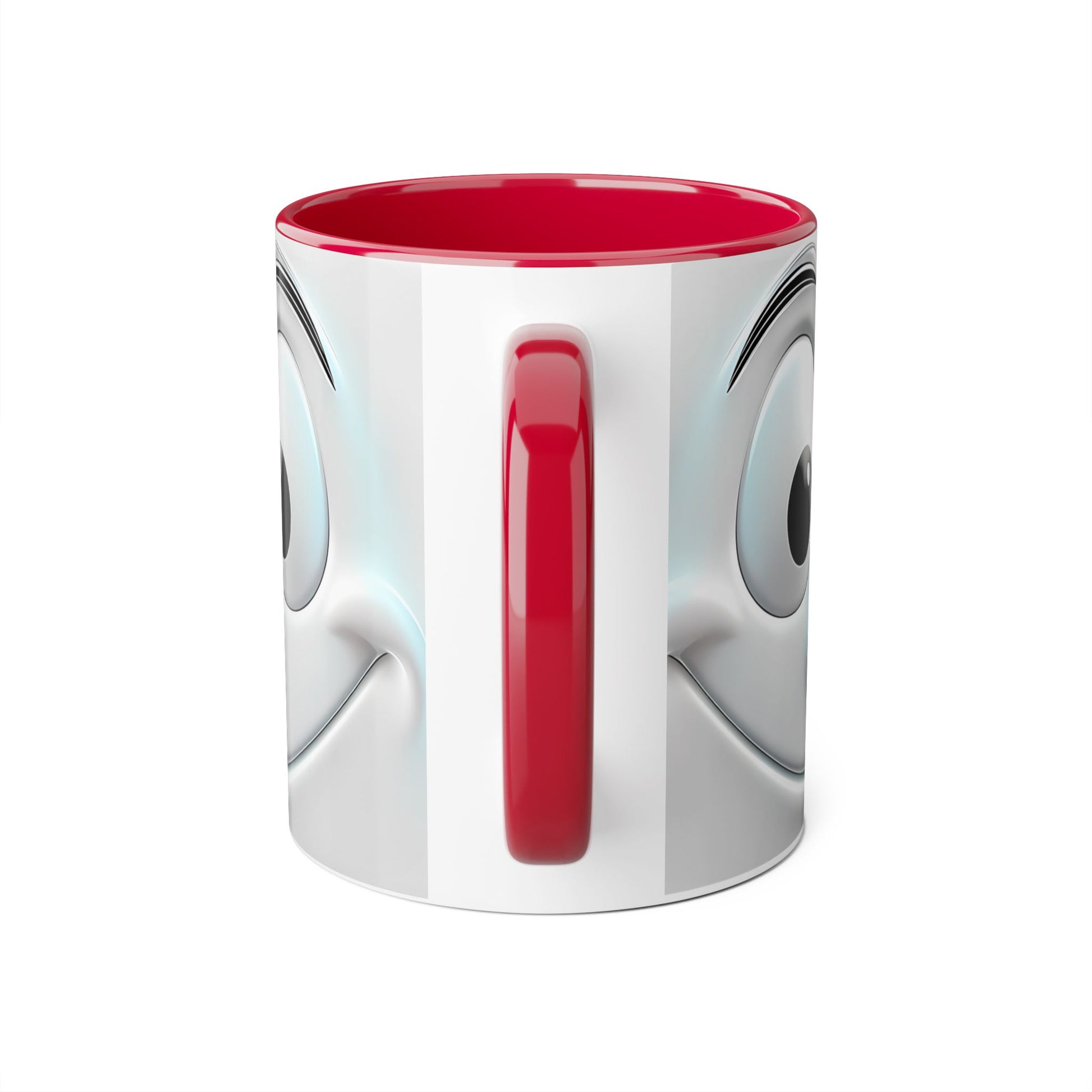 Cheerful Face Accent Mug - 11oz Coffee Cup for Daily Motivation - Resilient Mind Media