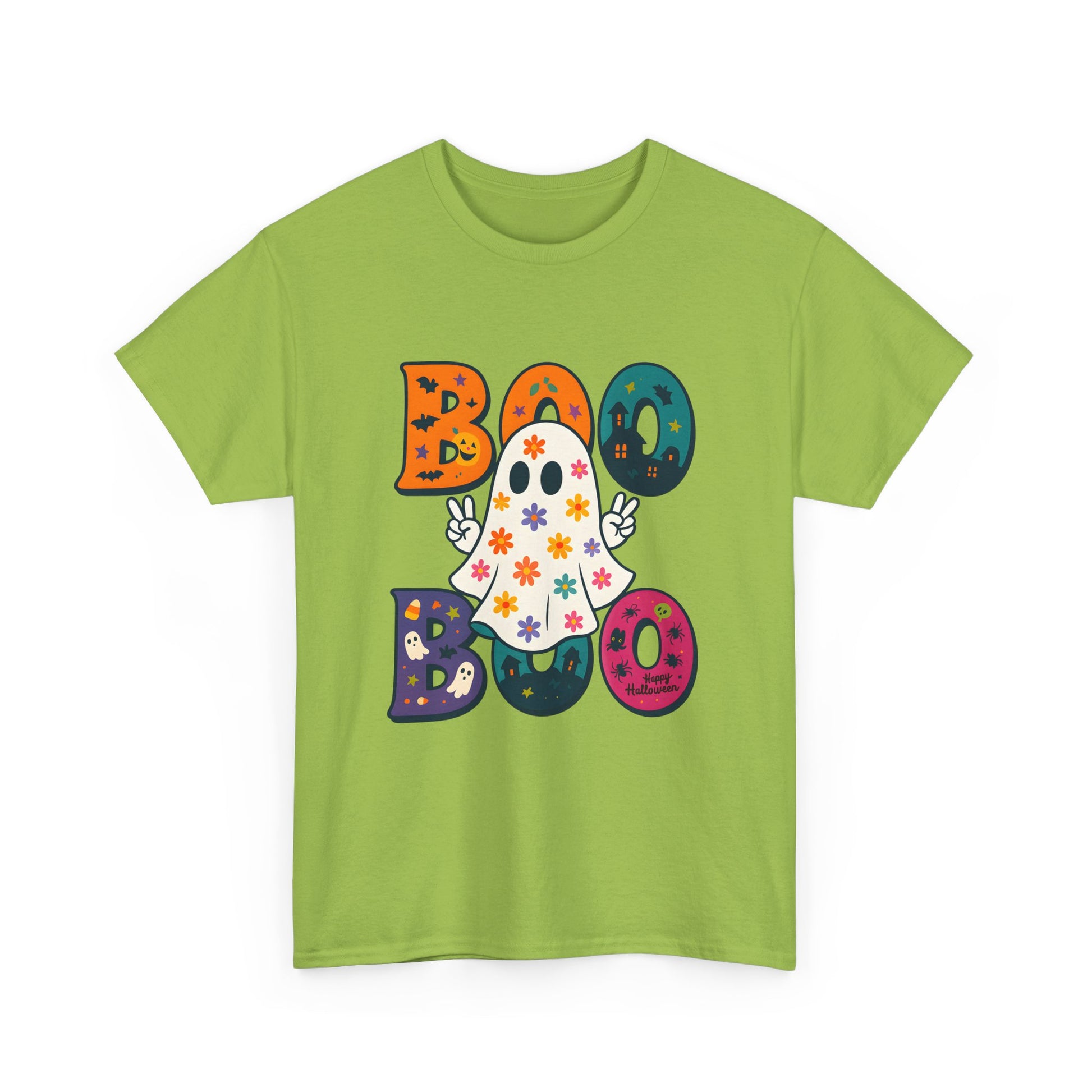 Boo Boo Ghost T-Shirt, Halloween Tee, Unisex Cotton Tee, Cute Halloween Shirt, Spooky Season Apparel, Fall Fashion - Resilient Mind Media