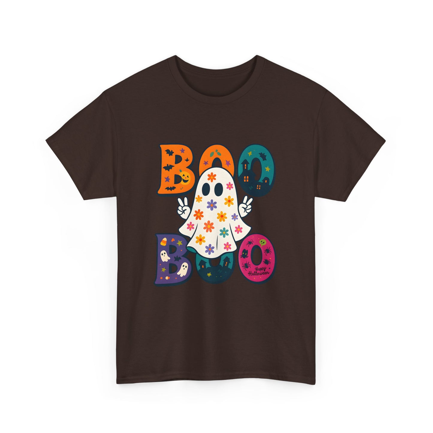 Boo Boo Ghost T-Shirt, Halloween Tee, Unisex Cotton Tee, Cute Halloween Shirt, Spooky Season Apparel, Fall Fashion - Resilient Mind Media