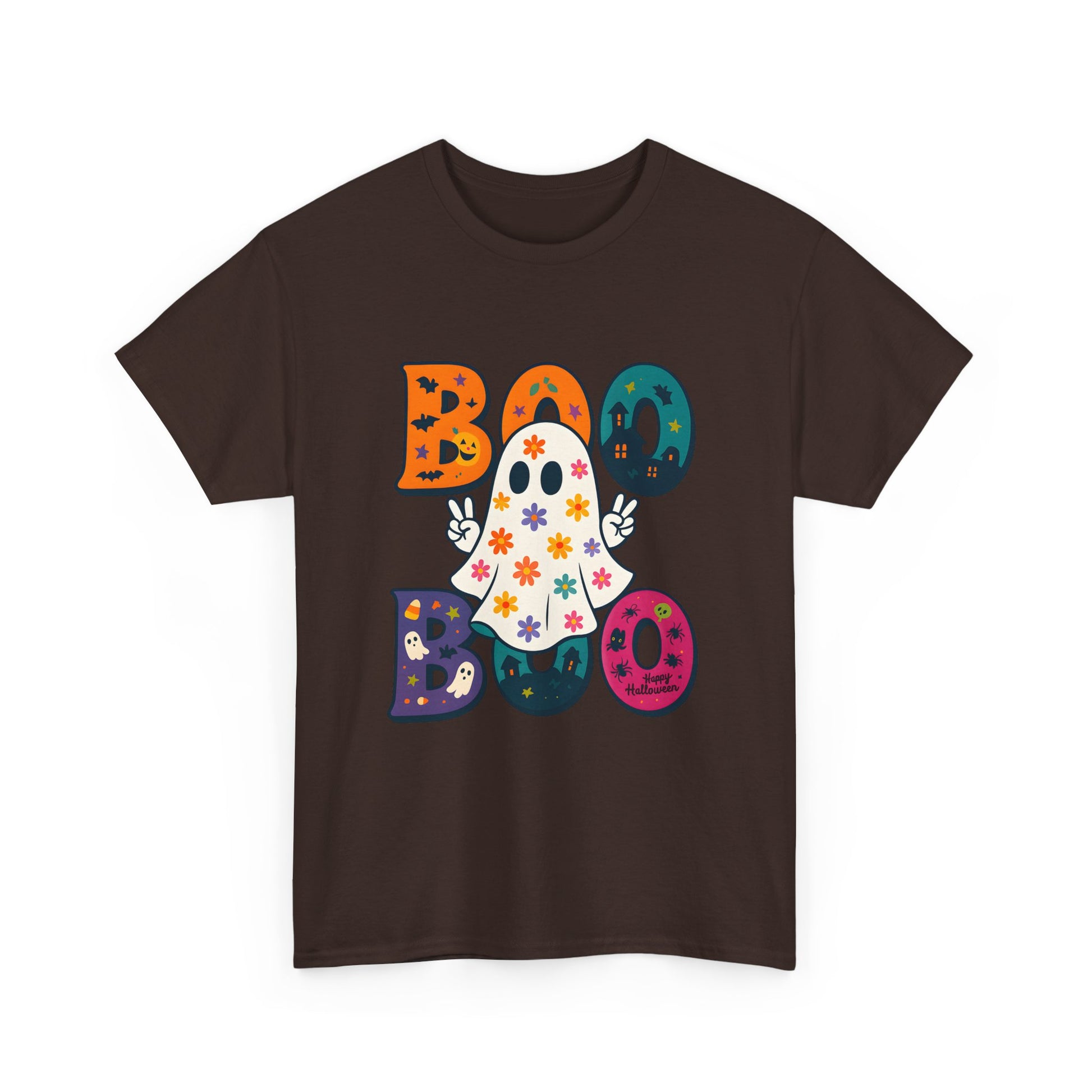 Boo Boo Ghost T-Shirt, Halloween Tee, Unisex Cotton Tee, Cute Halloween Shirt, Spooky Season Apparel, Fall Fashion - Resilient Mind Media