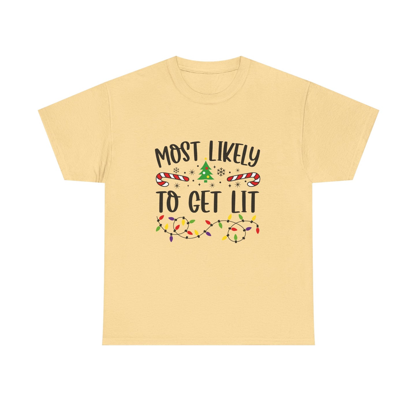 Holiday Humor T-Shirt, Fun Christmas Tee, Gift for Friends, Family Gathering Shirt, Get Lit Tee, Unisex Holiday Apparel - Resilient Mind Media