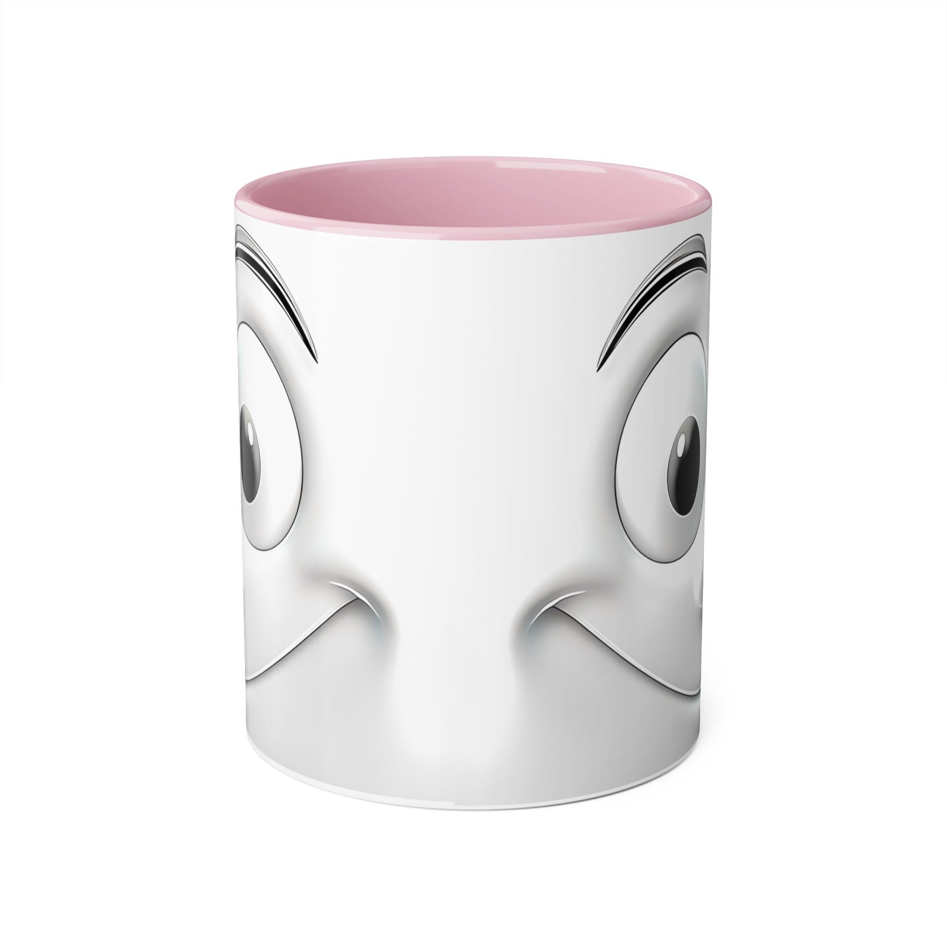 Cheerful Face Accent Mug - 11oz Coffee Cup for Daily Motivation - Resilient Mind Media