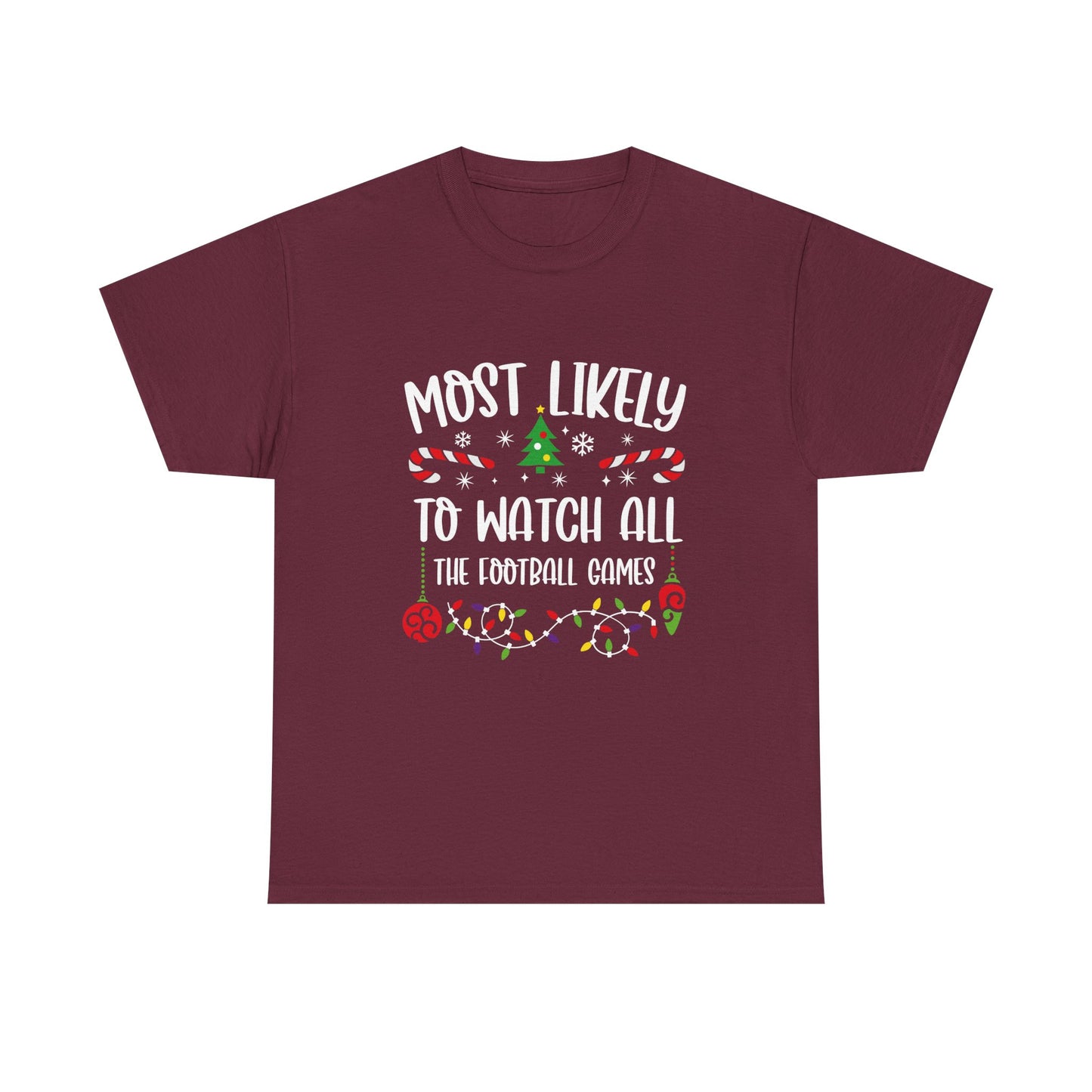 MOST LIKELY TO GROUP T SHIRT Festive Candy Cane Christmas Tee - Resilient Mind Media