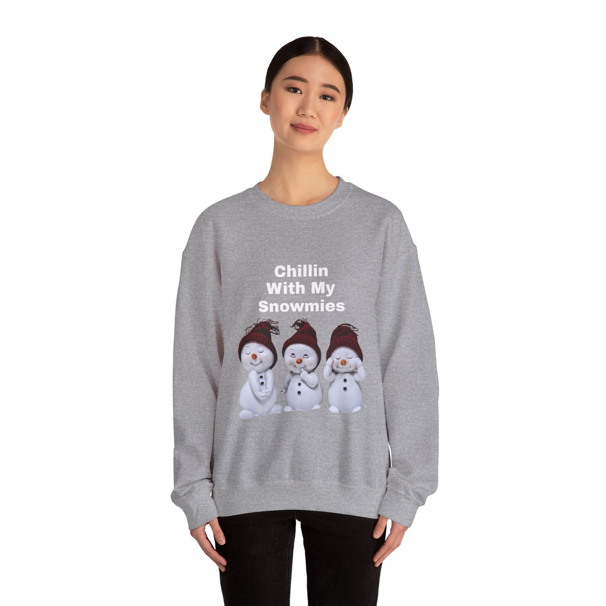Cozy Holiday Sweatshirt with Snowman Design, Cute Winter Apparel, Christmas Gift, Unisex Crewneck, Perfect for Cold Days, Fun Holiday Outfit - Resilient Mind Media