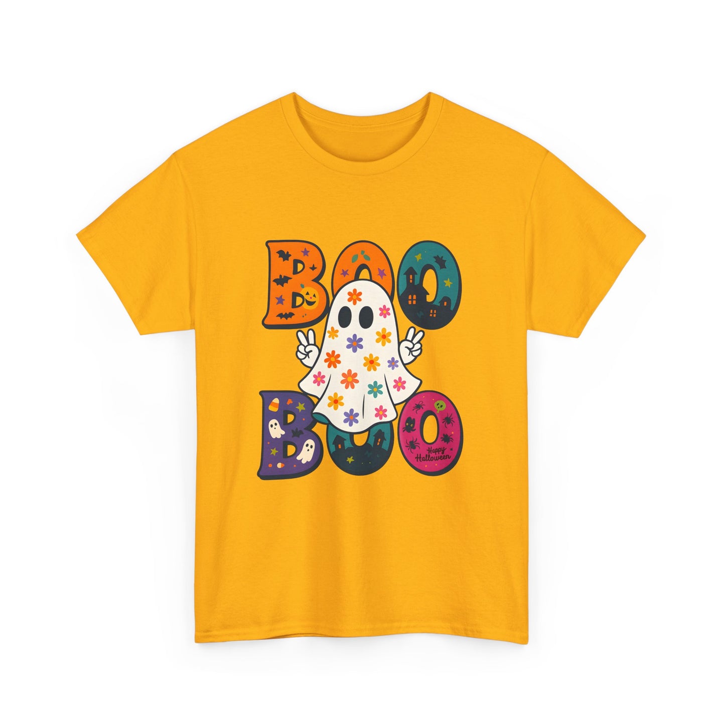 Boo Boo Ghost T-Shirt, Halloween Tee, Unisex Cotton Tee, Cute Halloween Shirt, Spooky Season Apparel, Fall Fashion - Resilient Mind Media