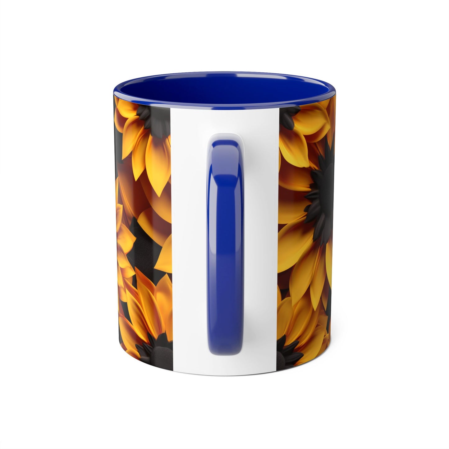 Sunflower Accent Mug - 11oz Floral Coffee Cup for Nature Lovers