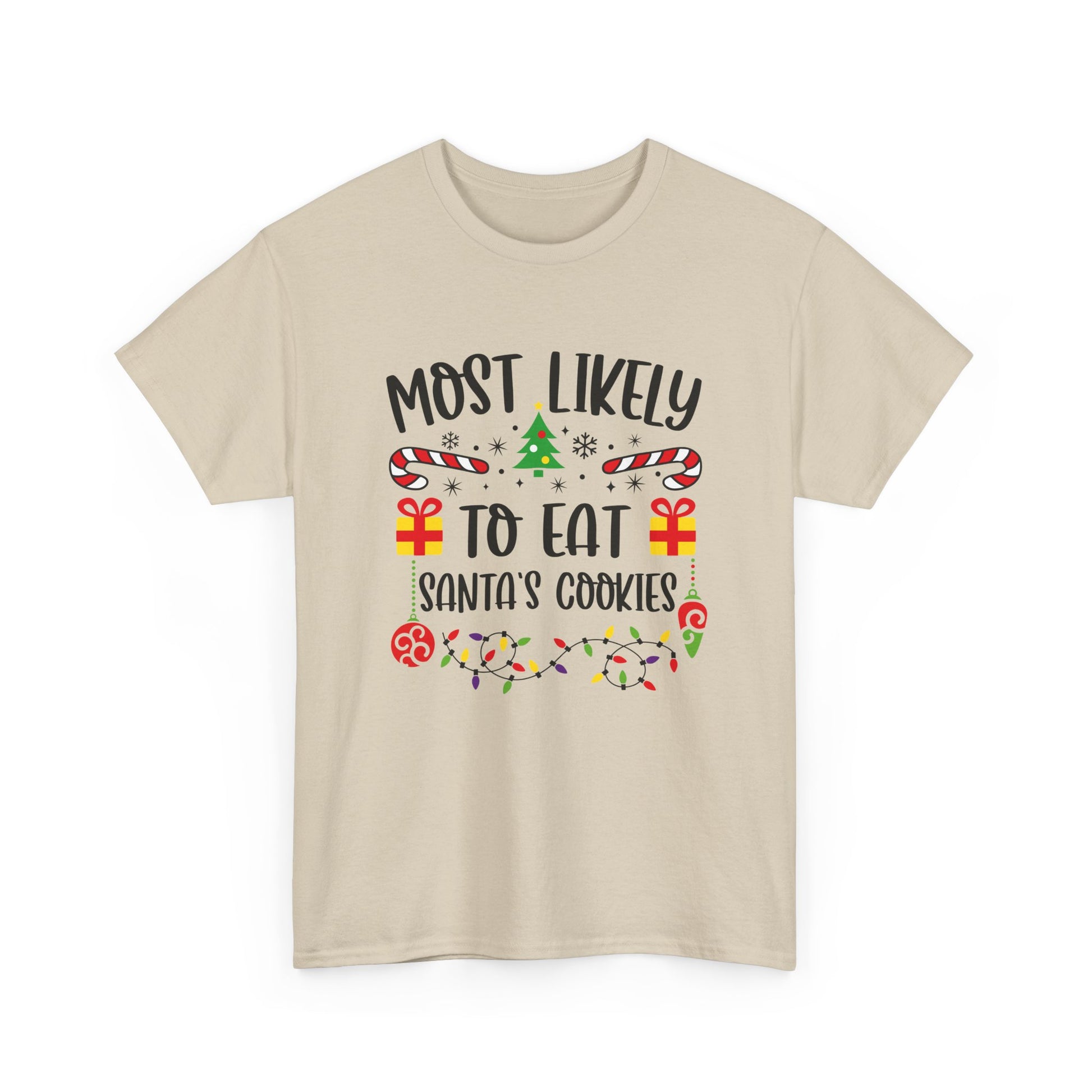 Holiday Graphic Tee - Most Likely to Eat Santa's Cookies, Christmas Shirt, Fun Festive Apparel, Gift for Kids, Family Matching - Resilient Mind Media