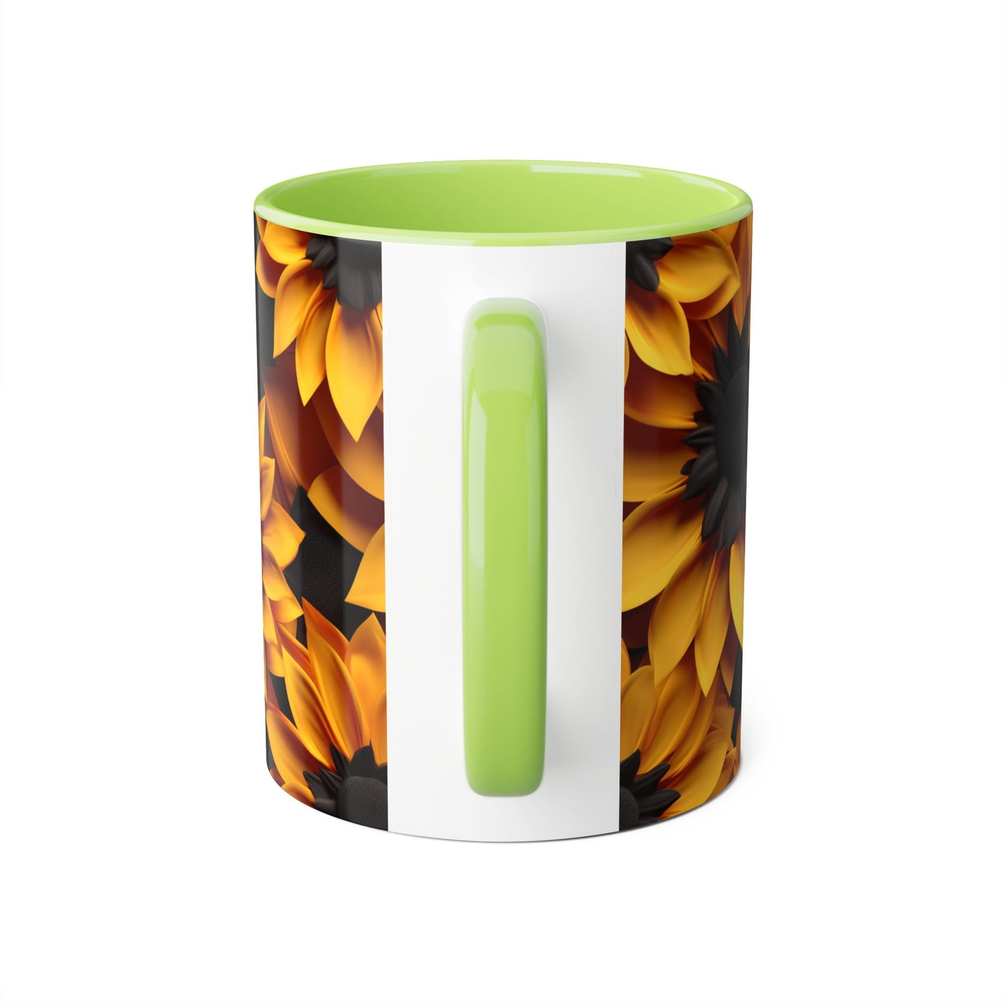 Sunflower Accent Mug - 11oz Floral Coffee Cup for Nature Lovers