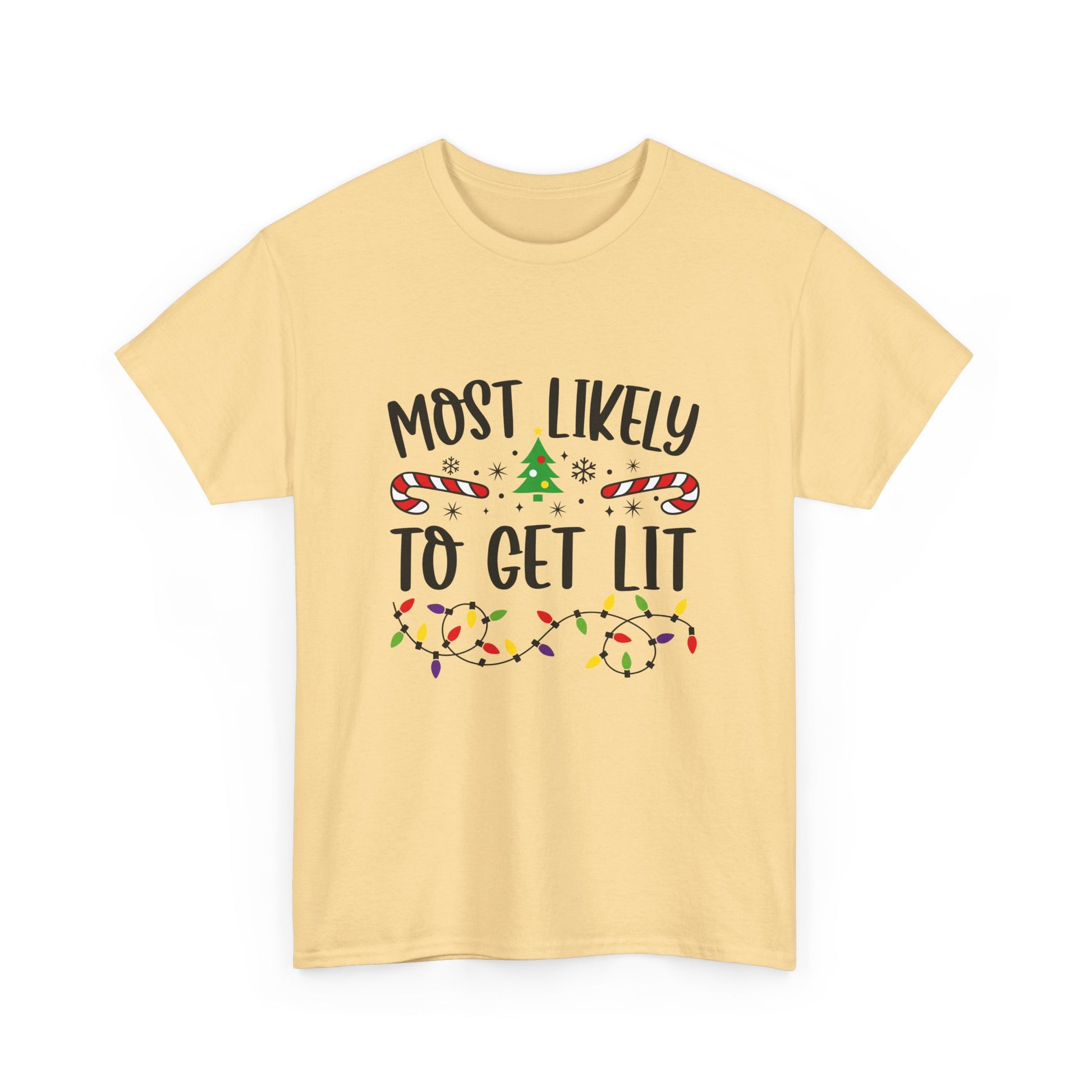 Holiday Humor T-Shirt, Fun Christmas Tee, Gift for Friends, Family Gathering Shirt, Get Lit Tee, Unisex Holiday Apparel - Resilient Mind Media