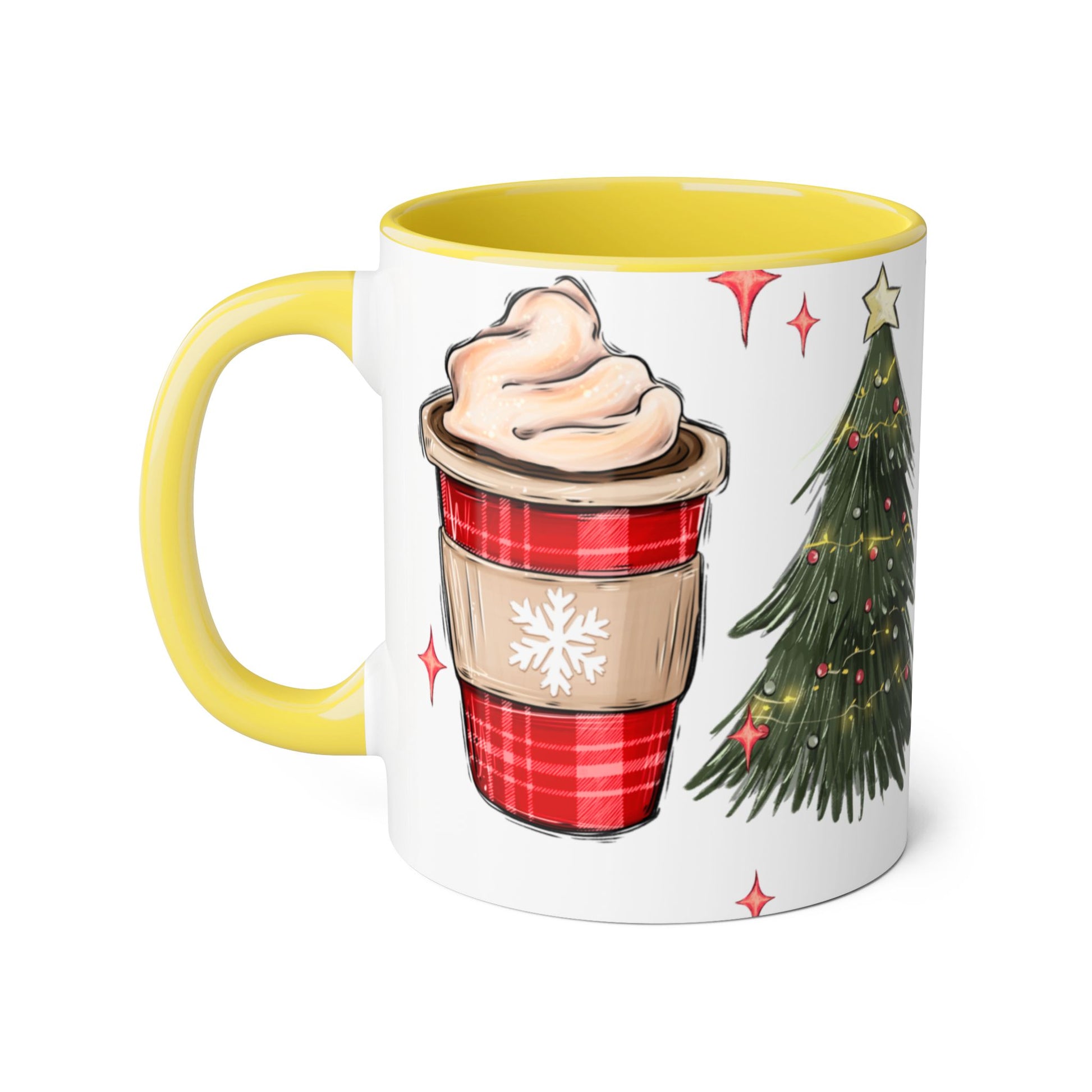 TIS THE SEASON CHRISTMAS HOCKEY Festive Hockey Accent Mug - 11oz Christmas Design - Resilient Mind Media