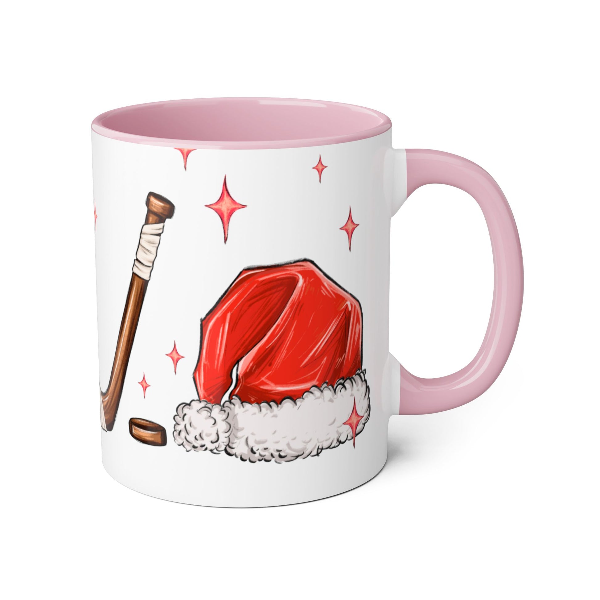 TIS THE SEASON CHRISTMAS HOCKEY Festive Hockey Accent Mug - 11oz Christmas Design - Resilient Mind Media