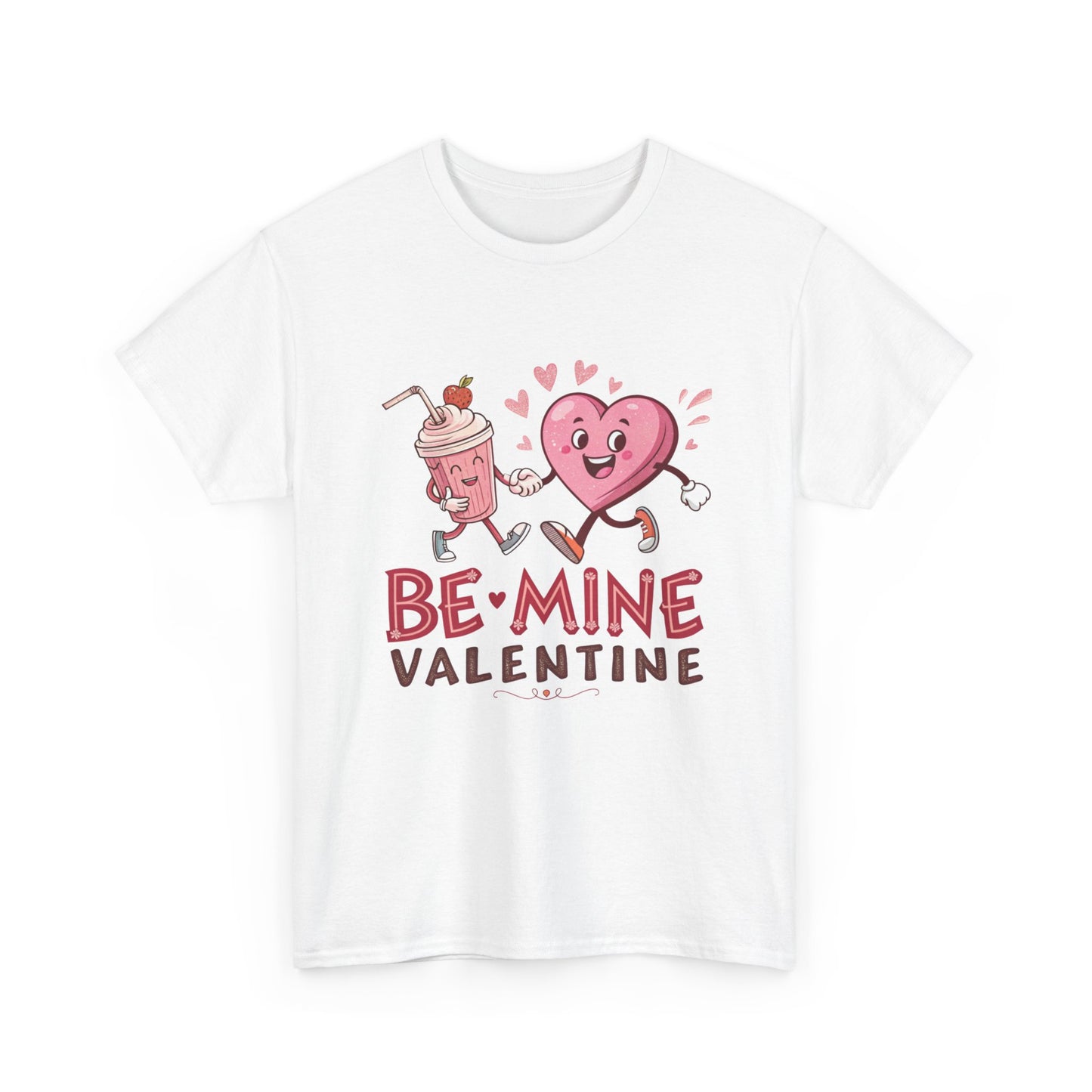 Valentine's Day Unisex Heavy Cotton Tee - 'Be Mine' Graphic T-Shirt - Resilient Mind Media