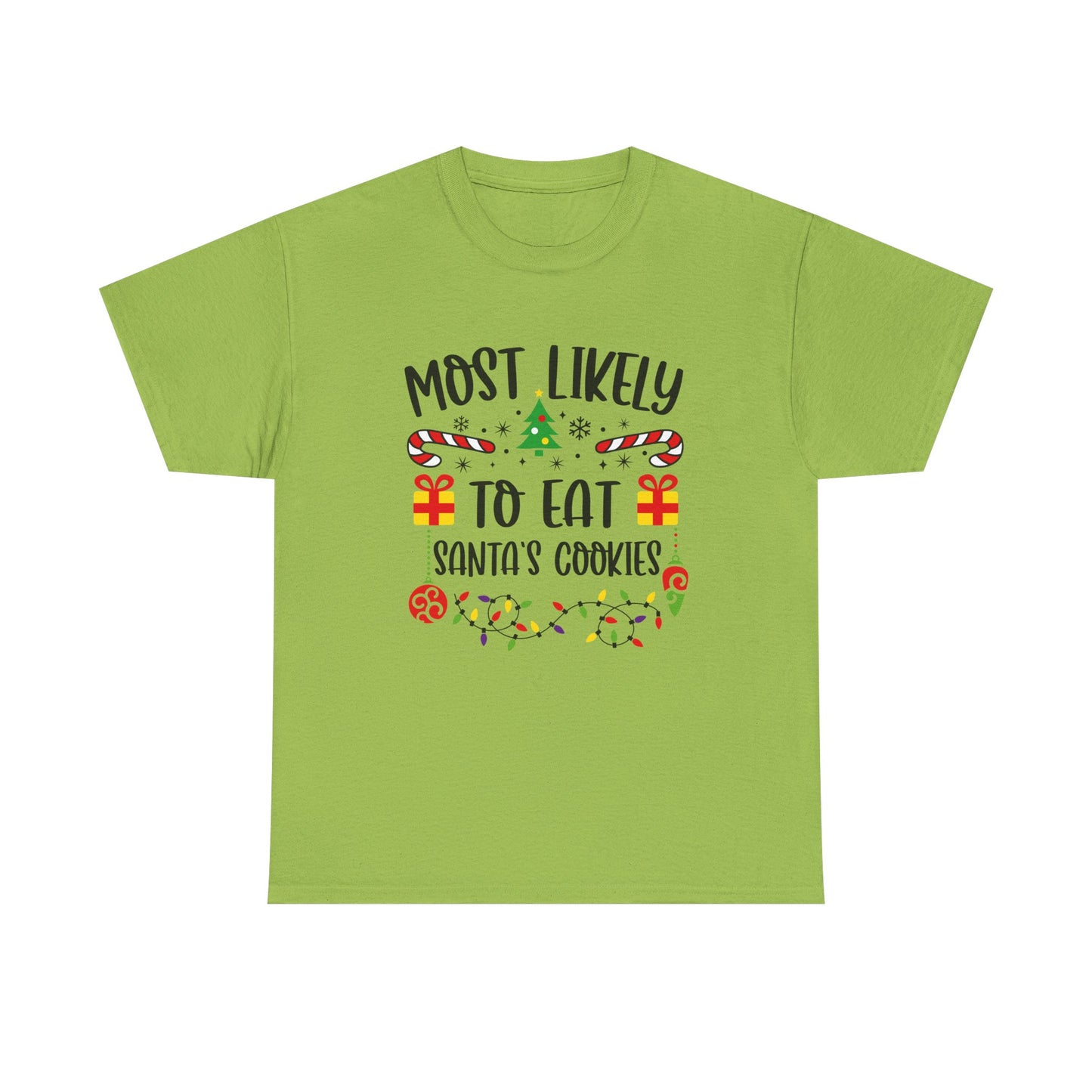 Holiday Graphic Tee - Most Likely to Eat Santa's Cookies, Christmas Shirt, Fun Festive Apparel, Gift for Kids, Family Matching - Resilient Mind Media