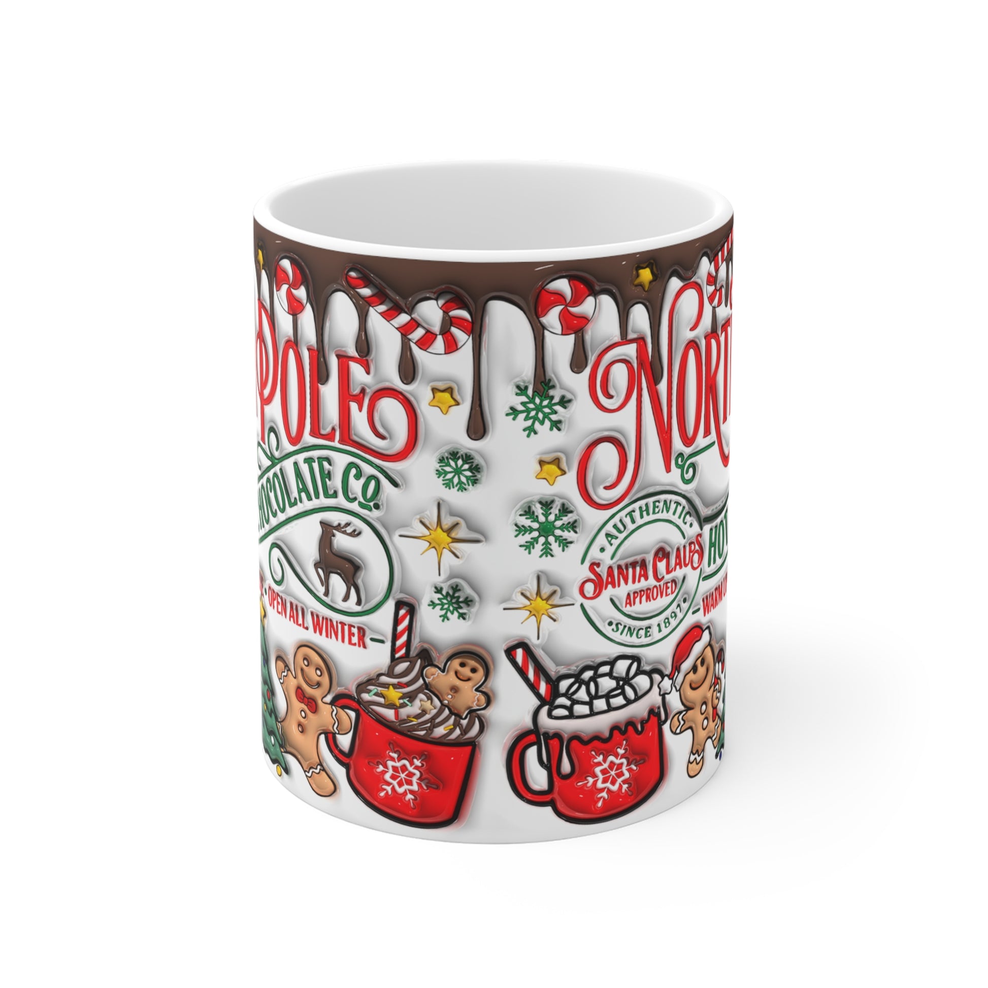 North Pole Hot Chocolate Ceramic Mug - Perfect for Holiday Warm - ups - Resilient Mind Media