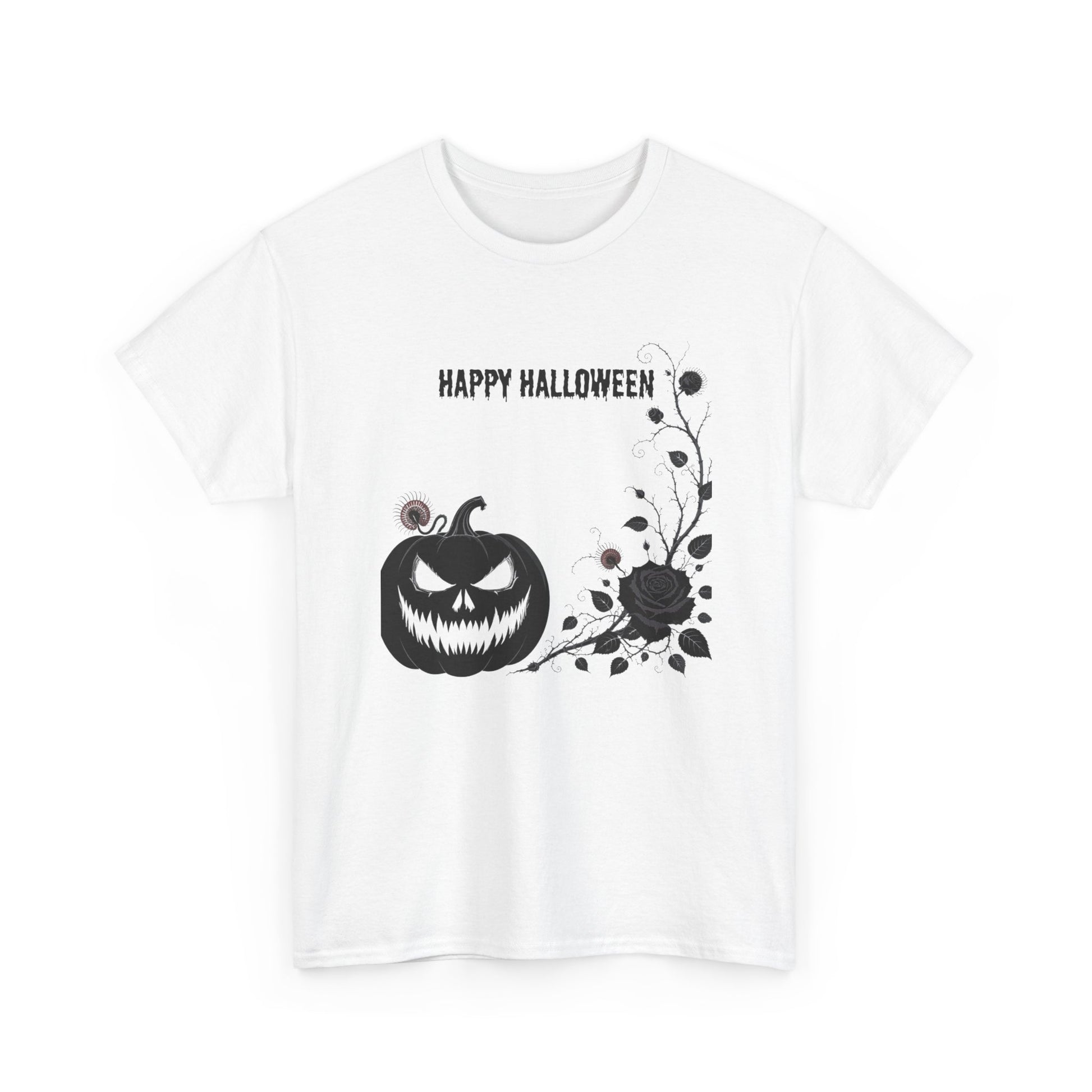 Halloween Unisex Heavy Cotton Tee, Spooky Shirt, Fall Fashion, Pumpkin Shirt, Halloween Celebration, Gothic Tee - Resilient Mind Media
