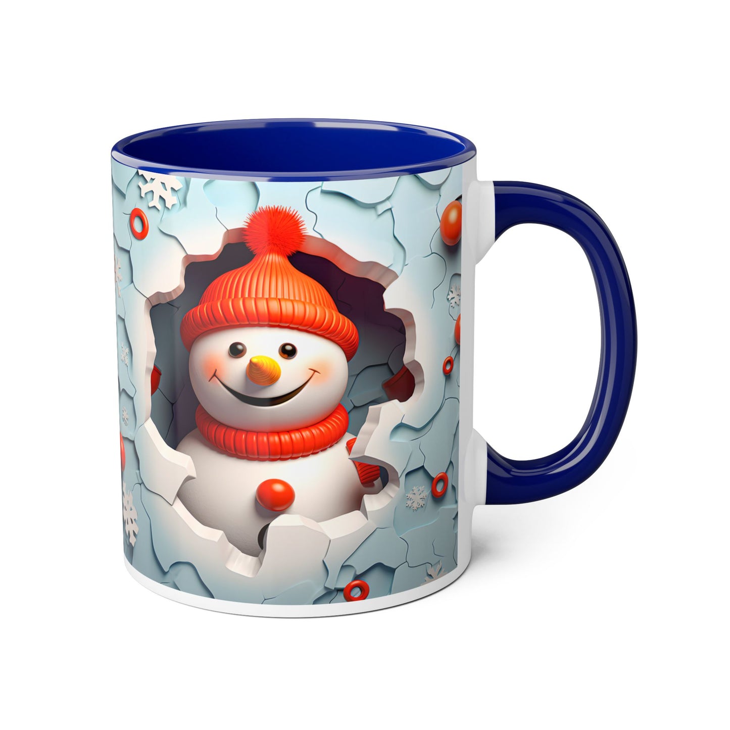Winter Wonderland Accent Mug - 11oz Christmas Snowman Design - Resilient Mind Media
