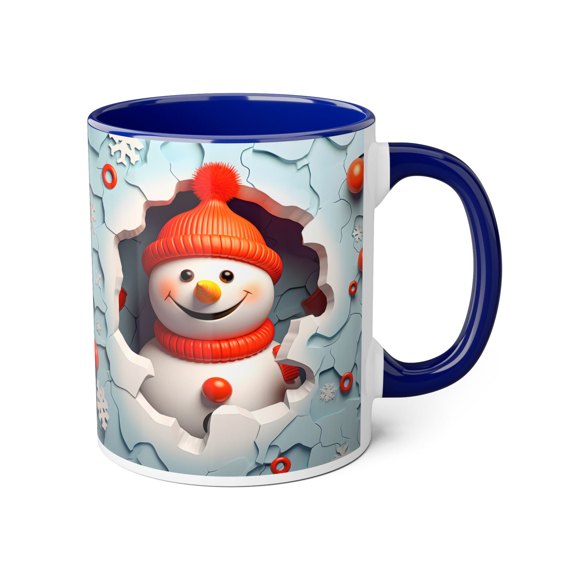 Winter Wonderland Accent Mug - 11oz Christmas Snowman Design - Resilient Mind Media