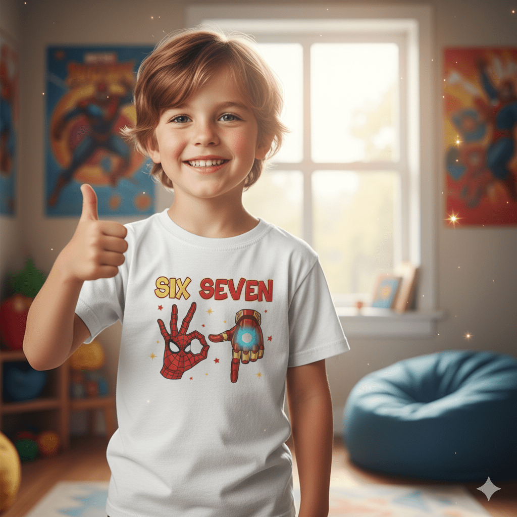 Superhero 67 Kids Tee: Stylish, Playful, Perfect Gift for Birthdays, Comic Con, and Everyday Fun - Resilient Mind Media
