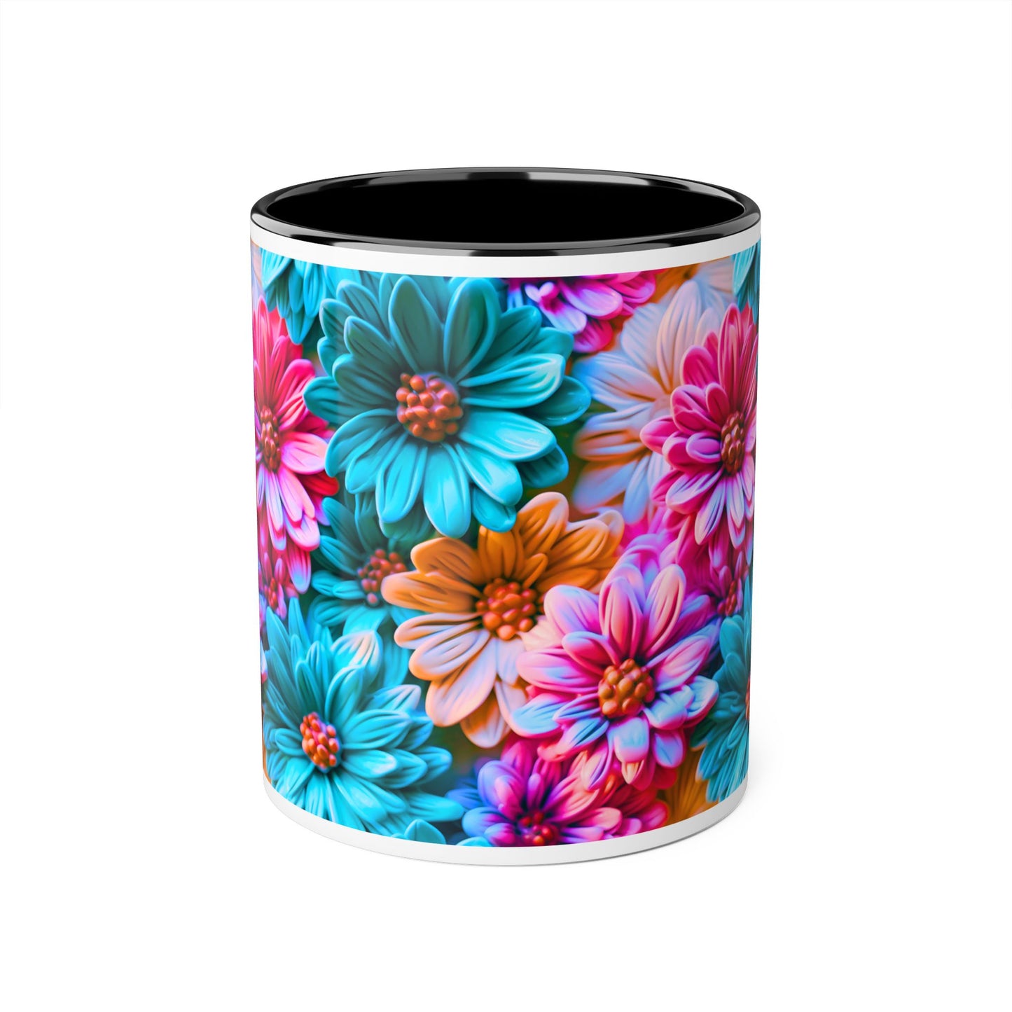 Vibrant Floral Accent Mug - 11oz Coffee Cup for Garden Lovers - Resilient Mind Media