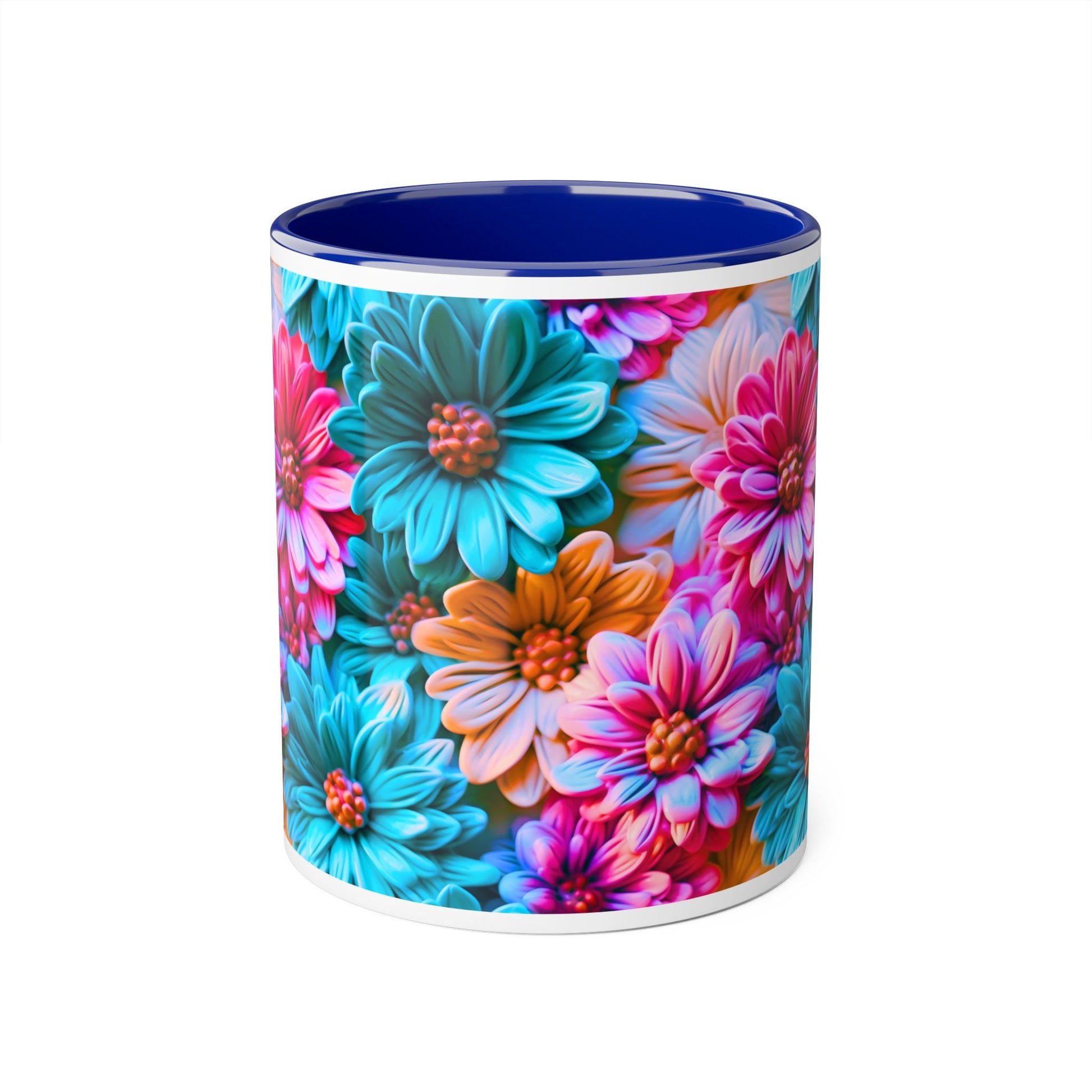 Vibrant Floral Accent Mug - 11oz Coffee Cup for Garden Lovers - Resilient Mind Media