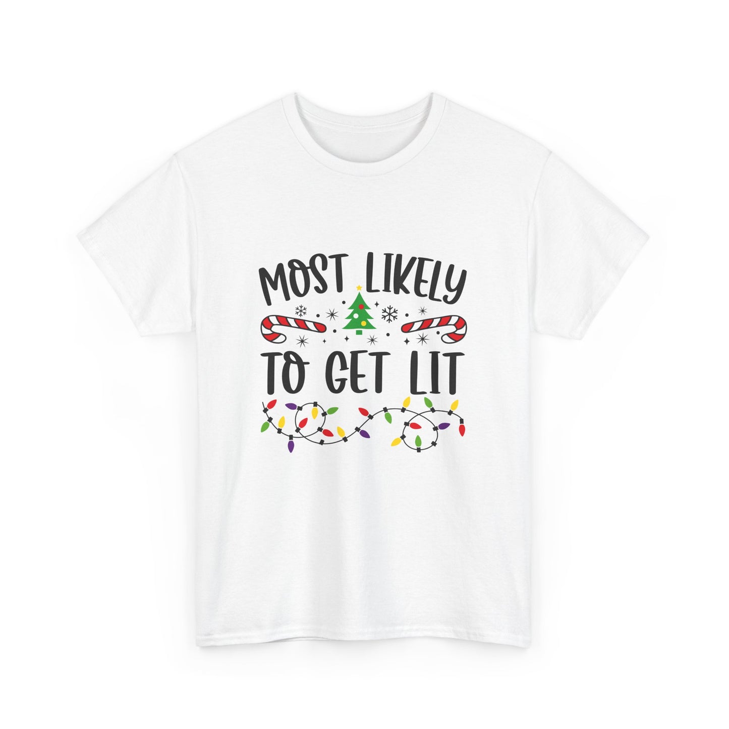 Holiday Humor T-Shirt, Fun Christmas Tee, Gift for Friends, Family Gathering Shirt, Get Lit Tee, Unisex Holiday Apparel - Resilient Mind Media