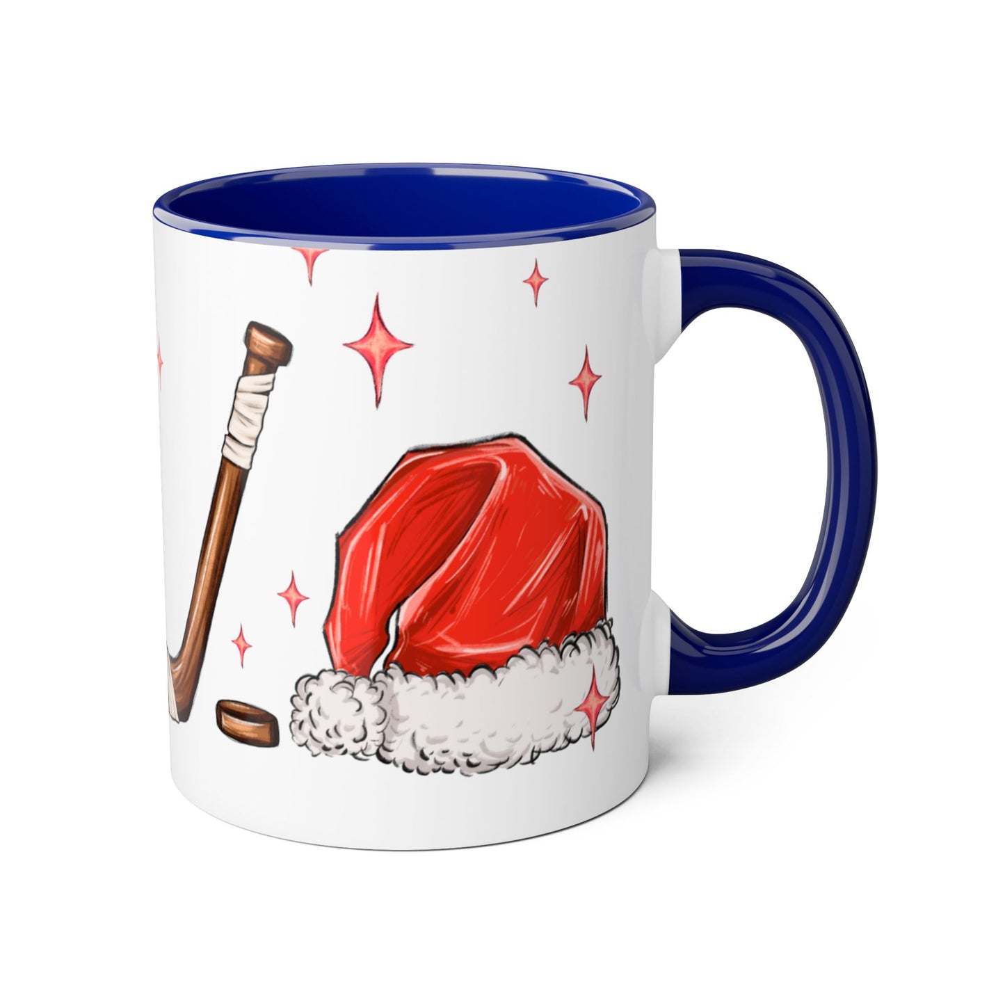 TIS THE SEASON CHRISTMAS HOCKEY Festive Hockey Accent Mug - 11oz Christmas Design - Resilient Mind Media