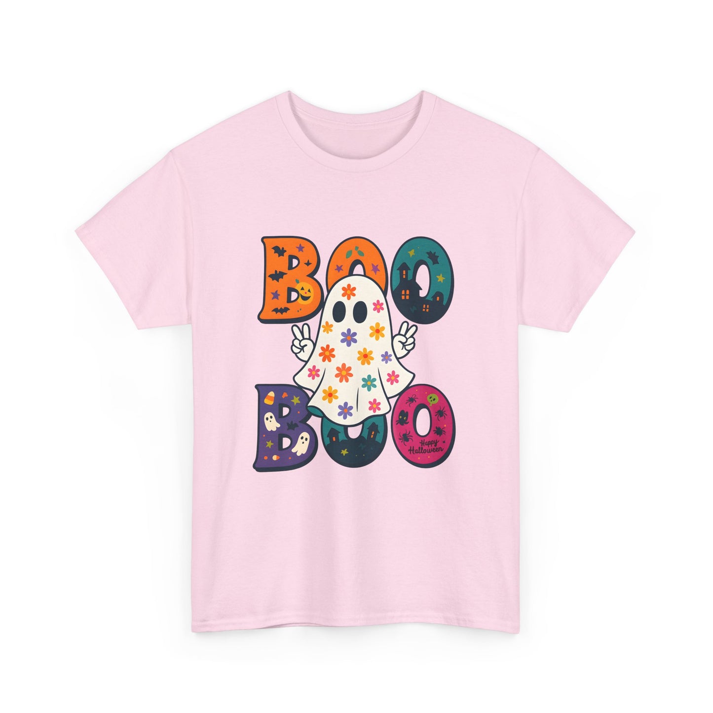 Boo Boo Ghost T-Shirt, Halloween Tee, Unisex Cotton Tee, Cute Halloween Shirt, Spooky Season Apparel, Fall Fashion - Resilient Mind Media