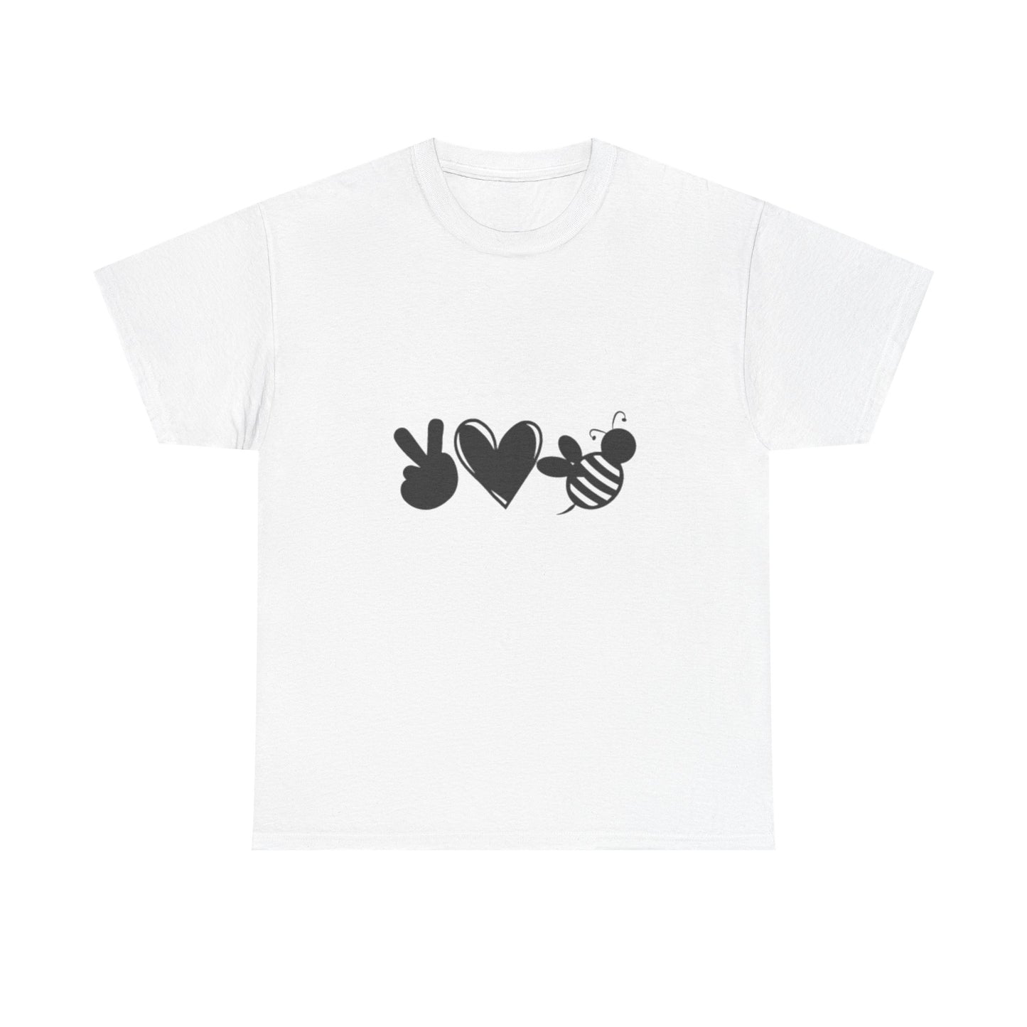 Peace, Love & Bees Unisex Heavy Cotton Tee