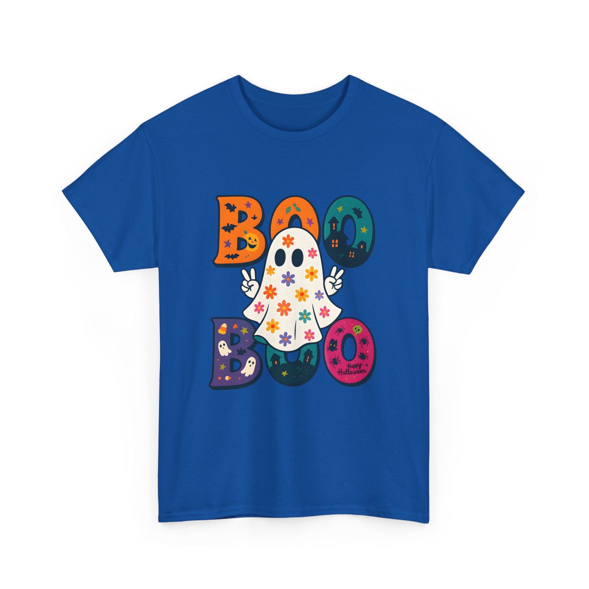 Boo Boo Ghost T-Shirt, Halloween Tee, Unisex Cotton Tee, Cute Halloween Shirt, Spooky Season Apparel, Fall Fashion - Resilient Mind Media