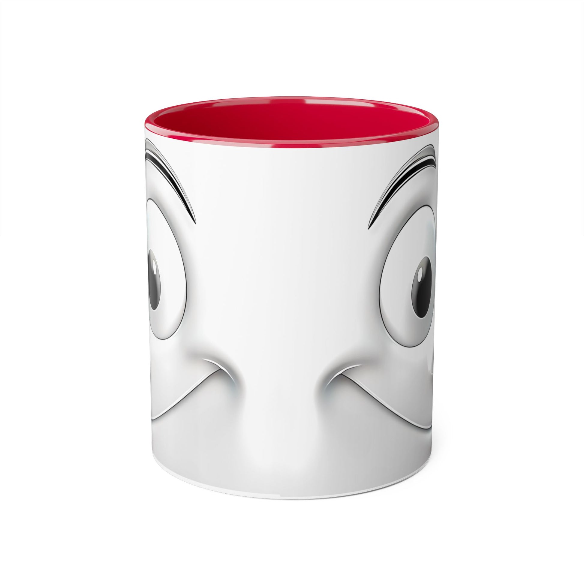 Cheerful Face Accent Mug - 11oz Coffee Cup for Daily Motivation - Resilient Mind Media
