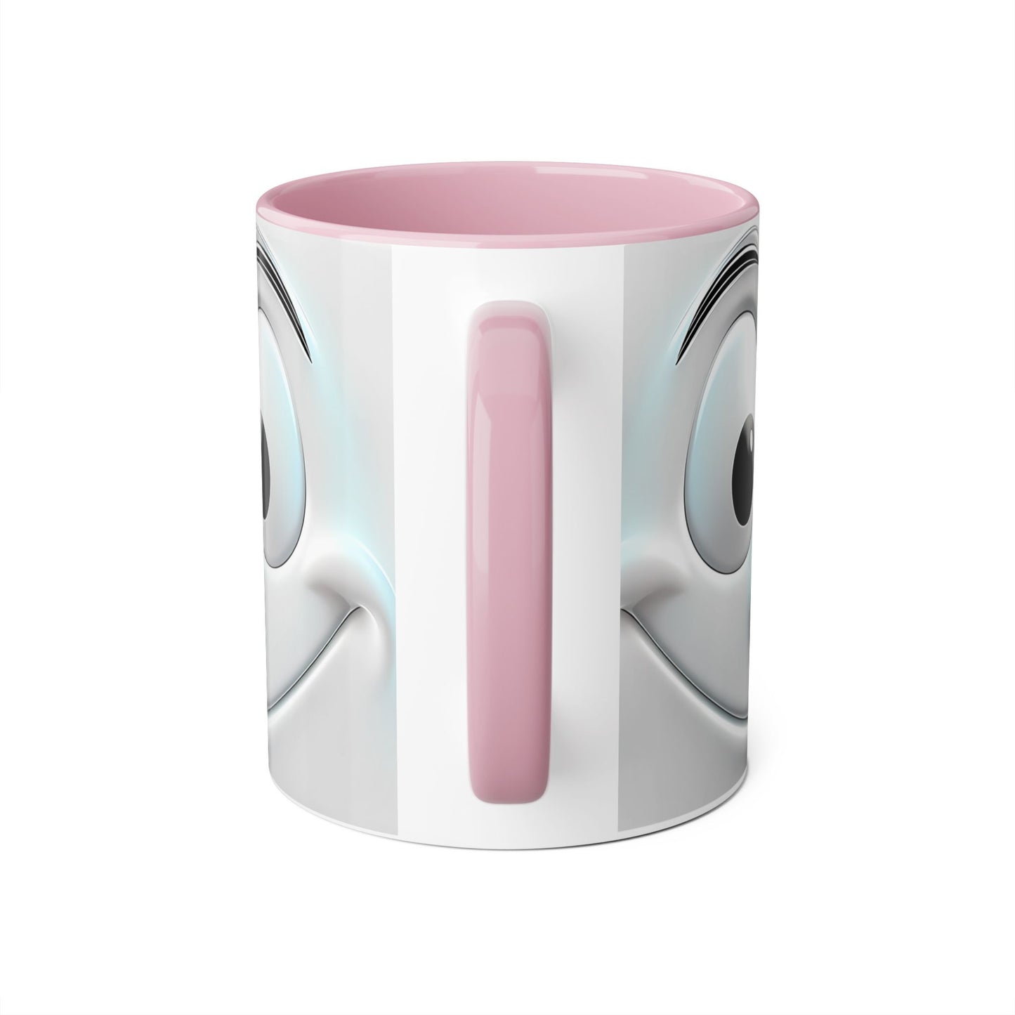 Cheerful Face Accent Mug - 11oz Coffee Cup for Daily Motivation - Resilient Mind Media