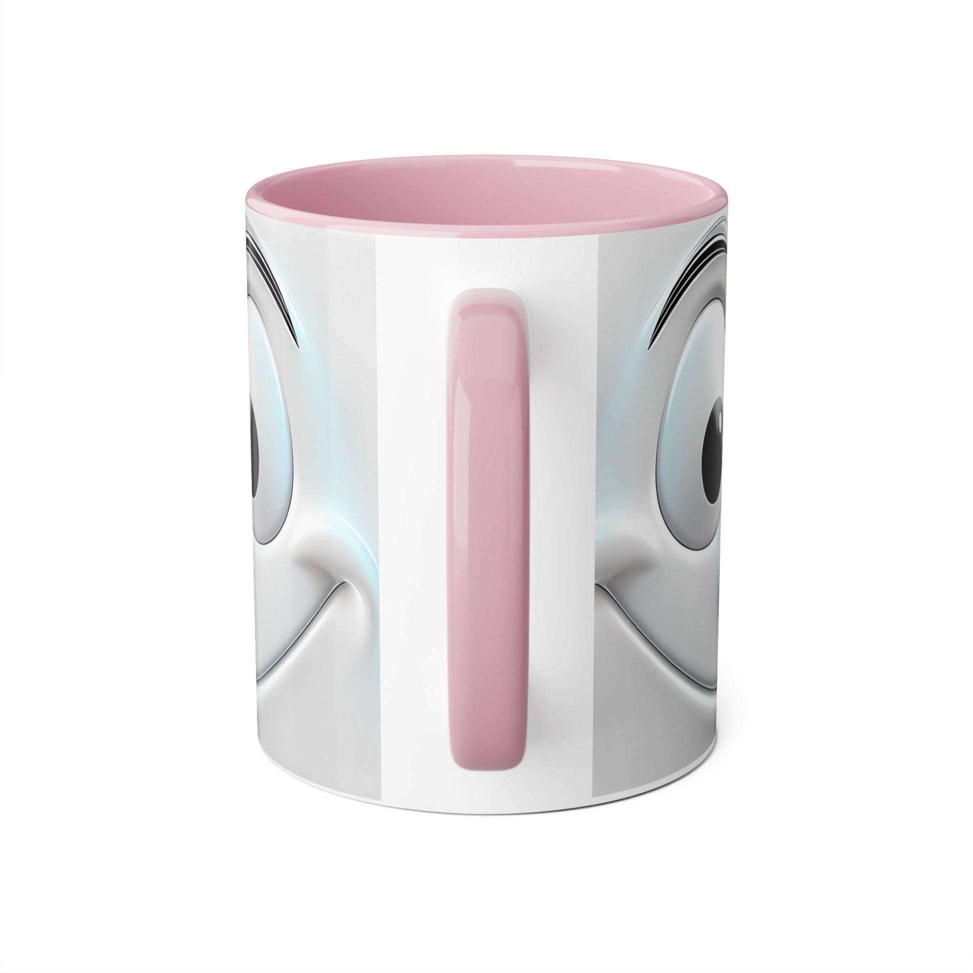 Cheerful Face Accent Mug - 11oz Coffee Cup for Daily Motivation - Resilient Mind Media