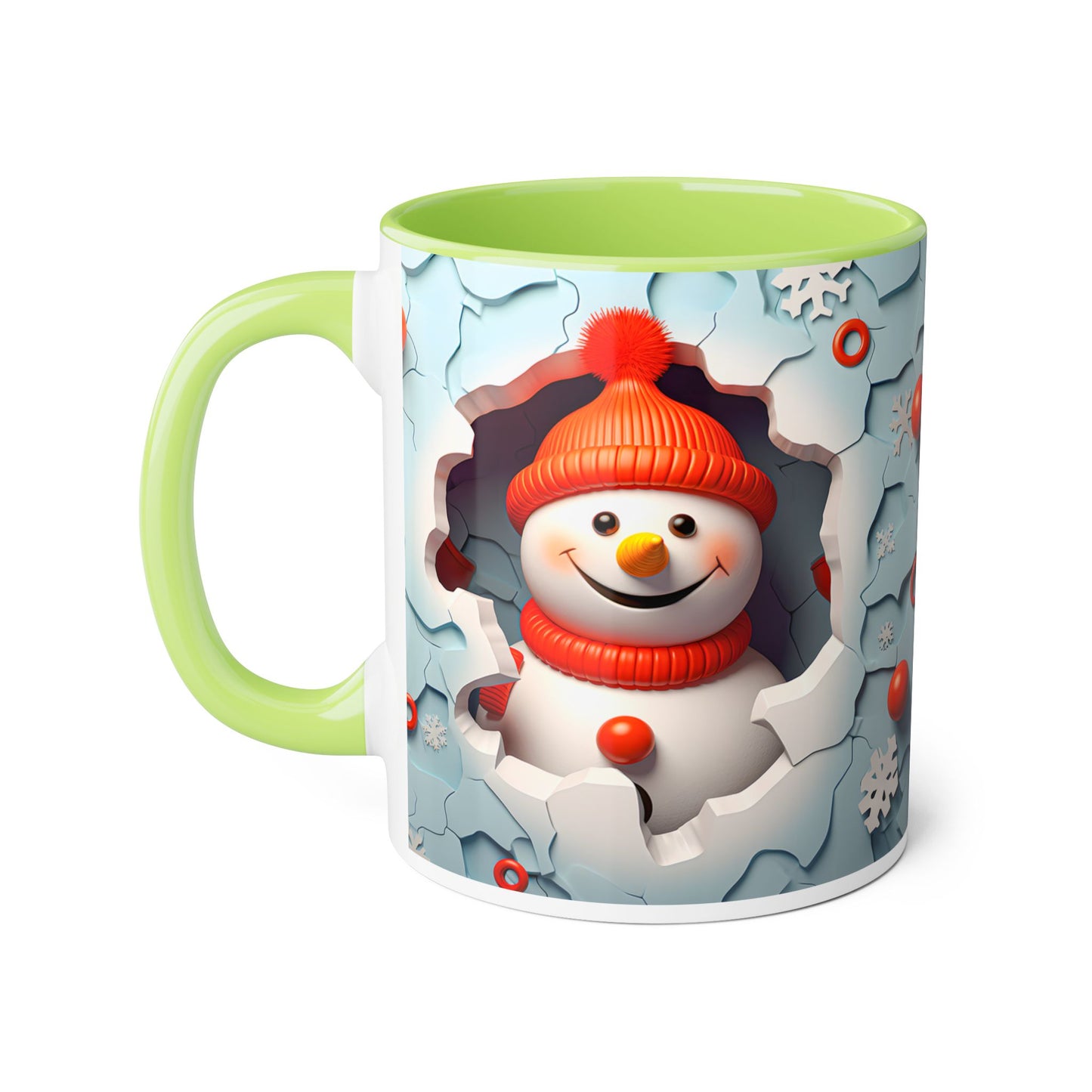 Winter Wonderland Accent Mug - 11oz Christmas Snowman Design - Resilient Mind Media