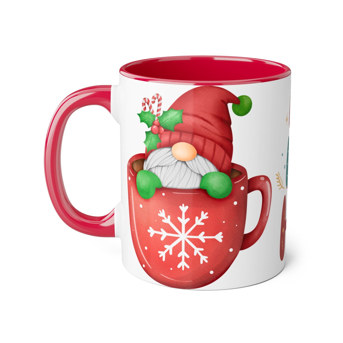 Festive Holiday Mug, Christmas Mug, Santa Coffee Cup, Winter Decor, Ho Ho Ho Gift - Resilient Mind Media