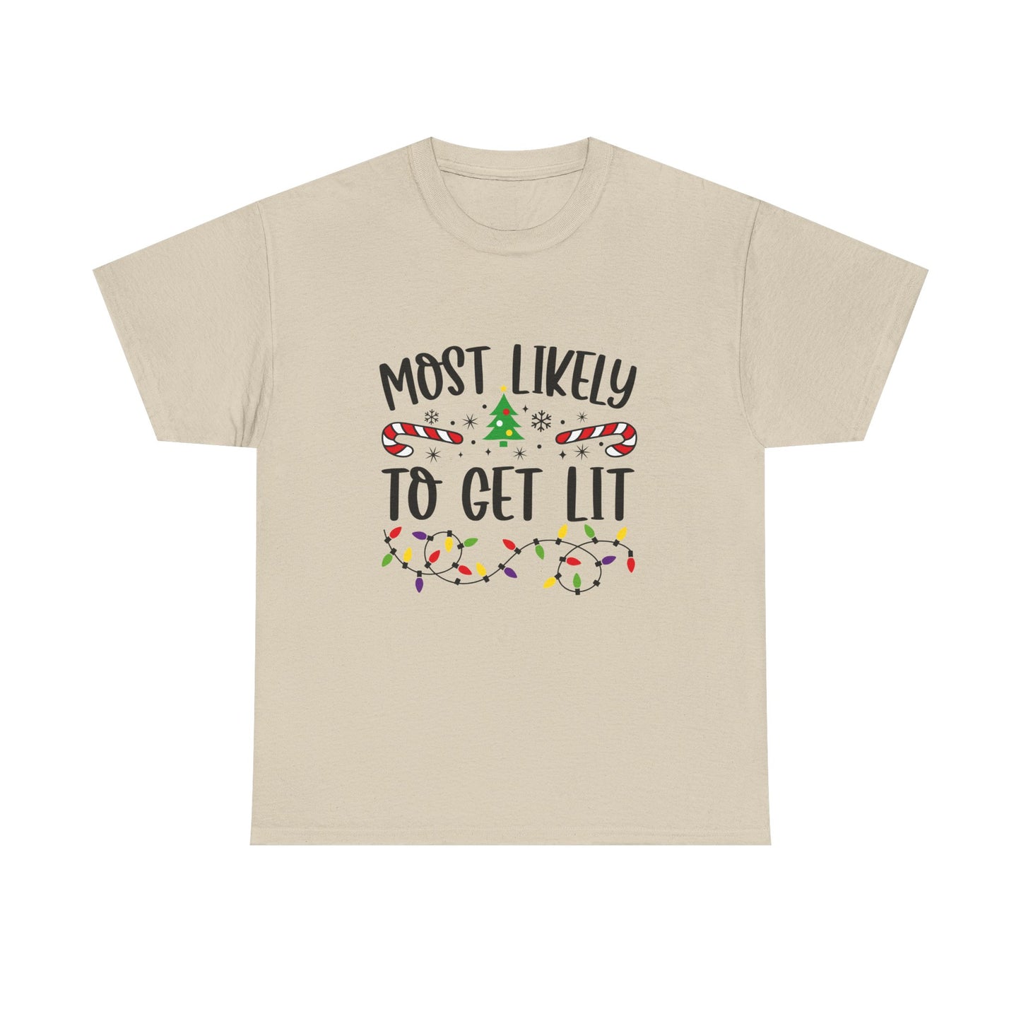 Holiday Humor T-Shirt, Fun Christmas Tee, Gift for Friends, Family Gathering Shirt, Get Lit Tee, Unisex Holiday Apparel - Resilient Mind Media