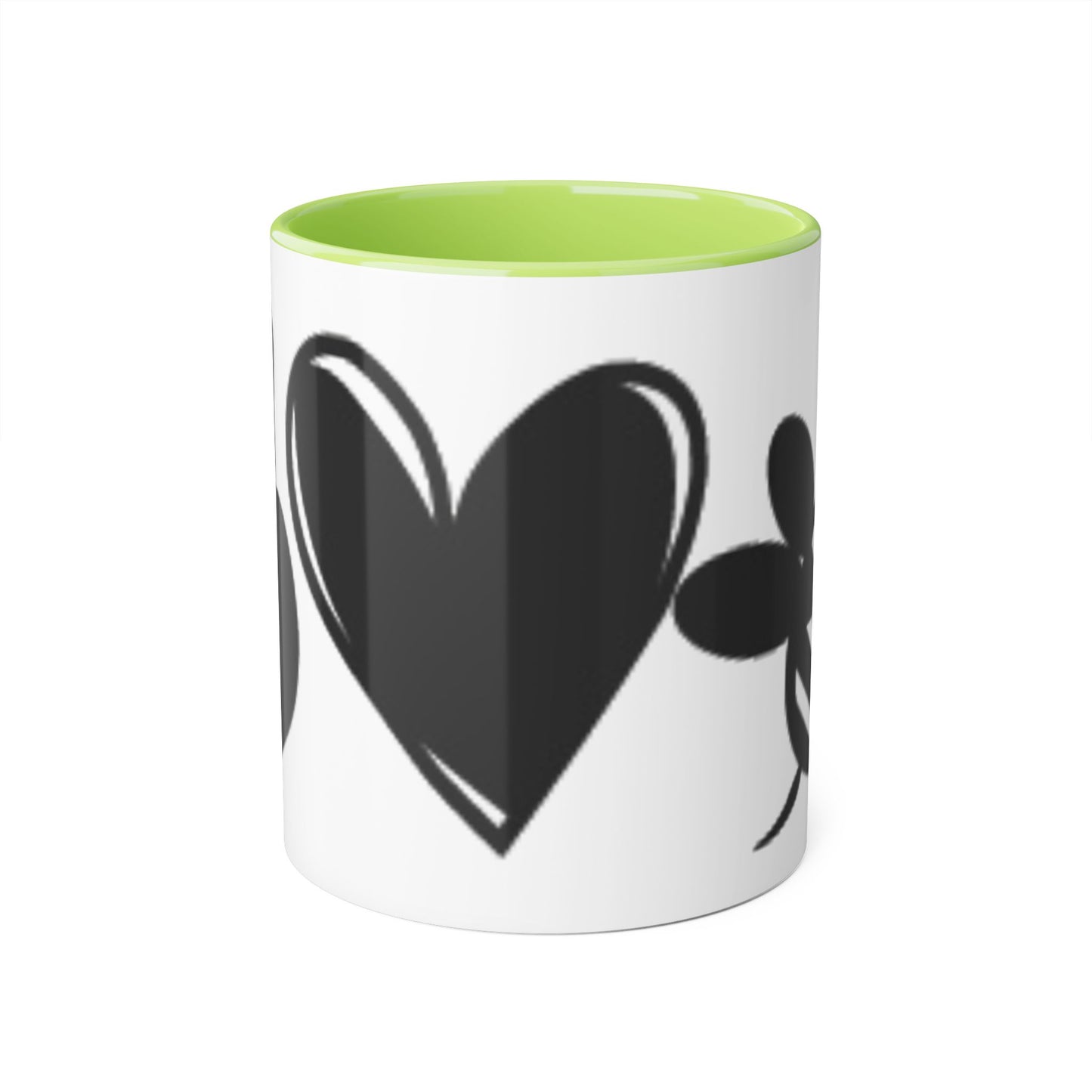 Chic Love Accent Mug - 11oz Black & White Design - Resilient Mind Media